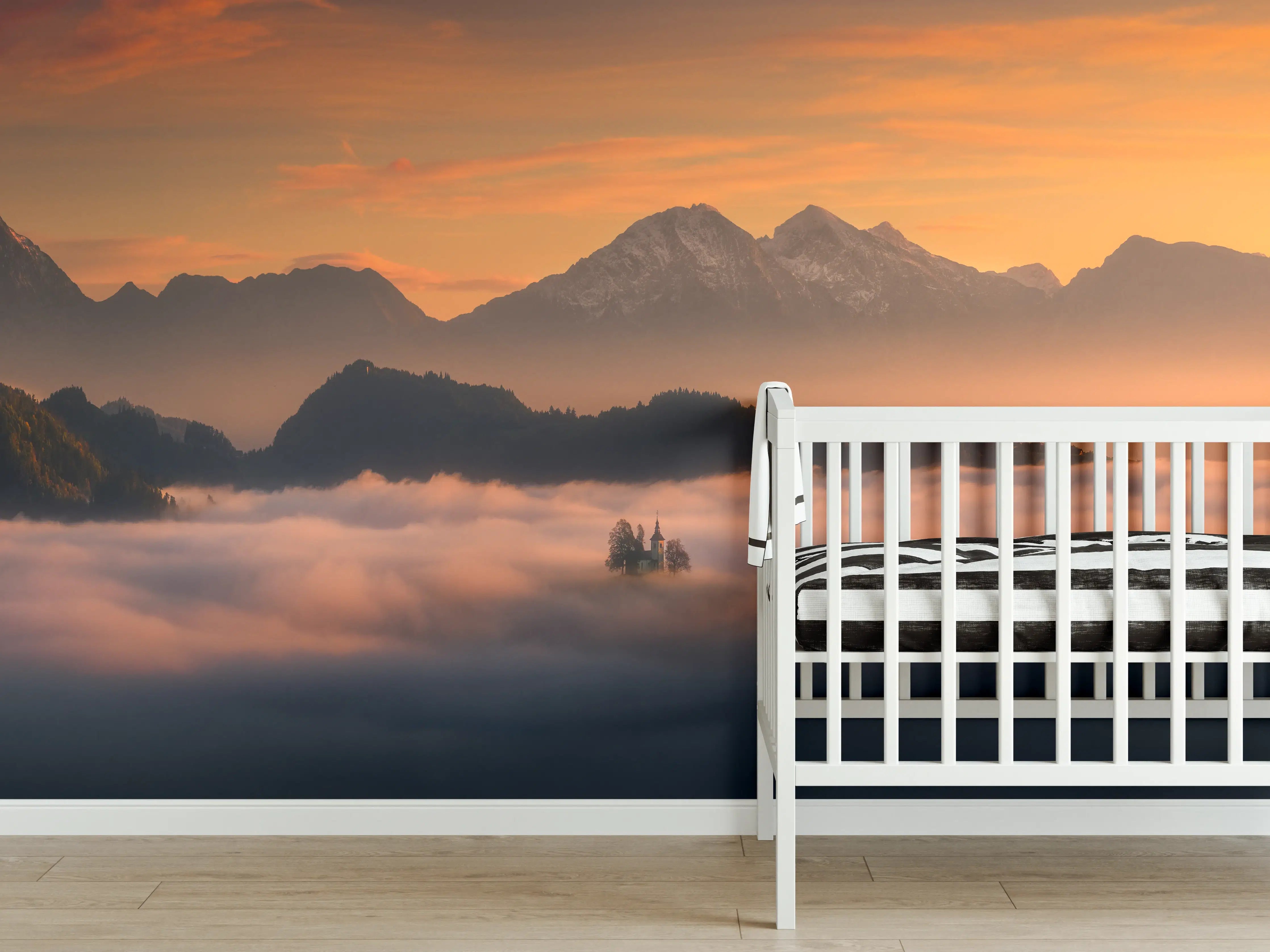 Babyzimmer Wandgestaltung - Gestaltete Keramikschale in Blau-Weiß, handgefertigtes Unikat