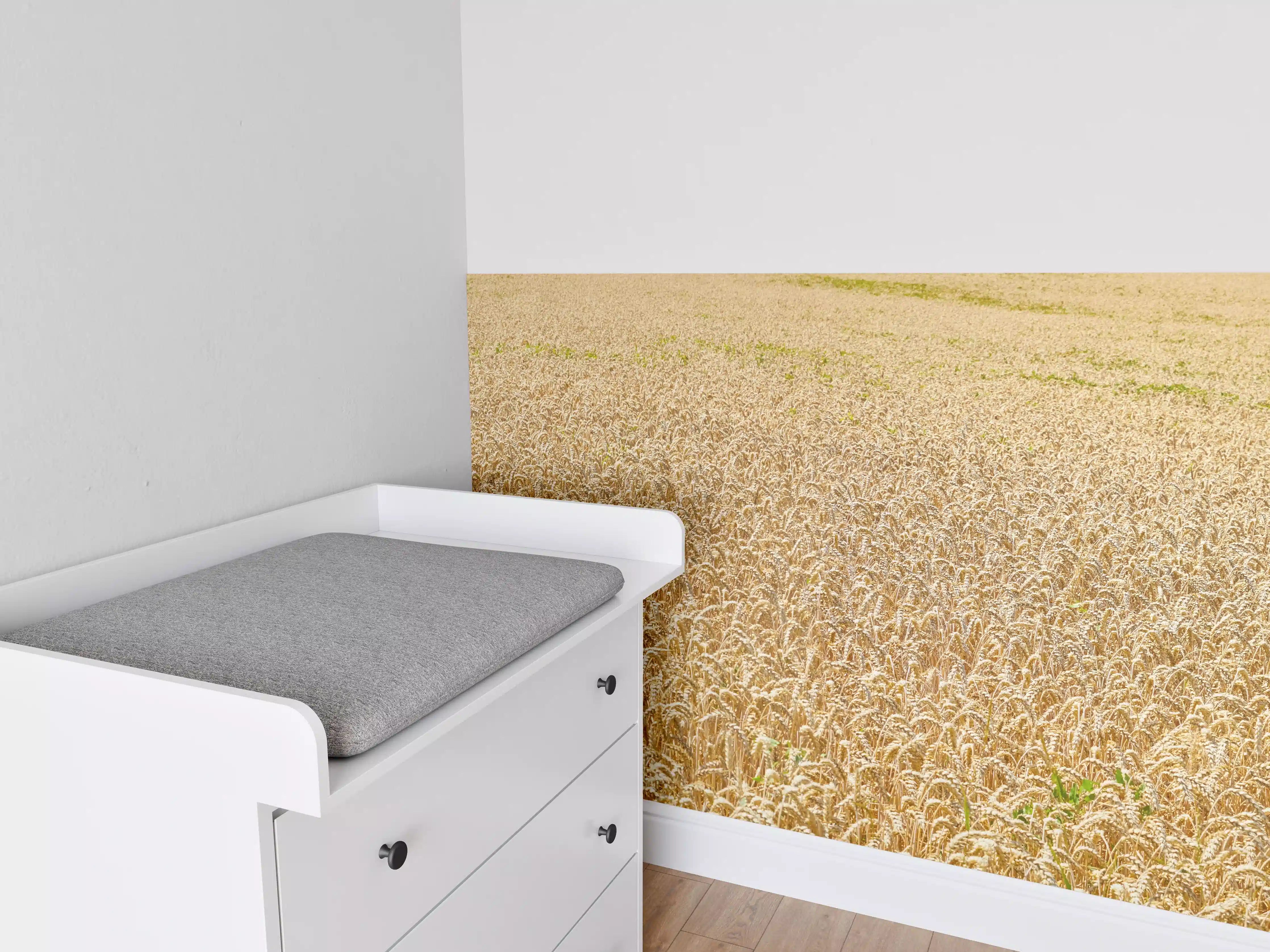 Babyzimmer Wandgestaltung - Getreidefeld - Panoramabild