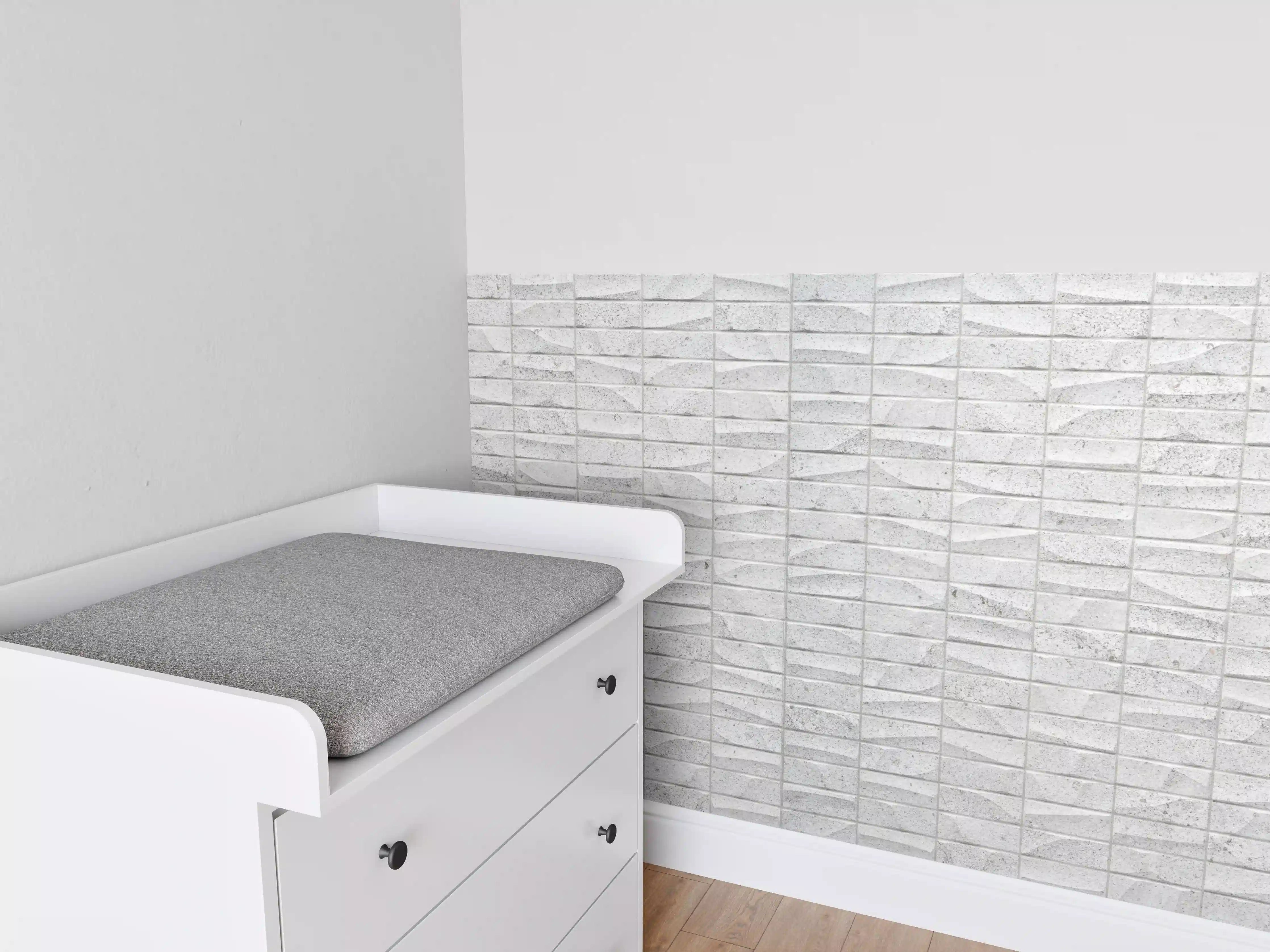 Babyzimmer Wandgestaltung - Gewelltes Stein Betonwand