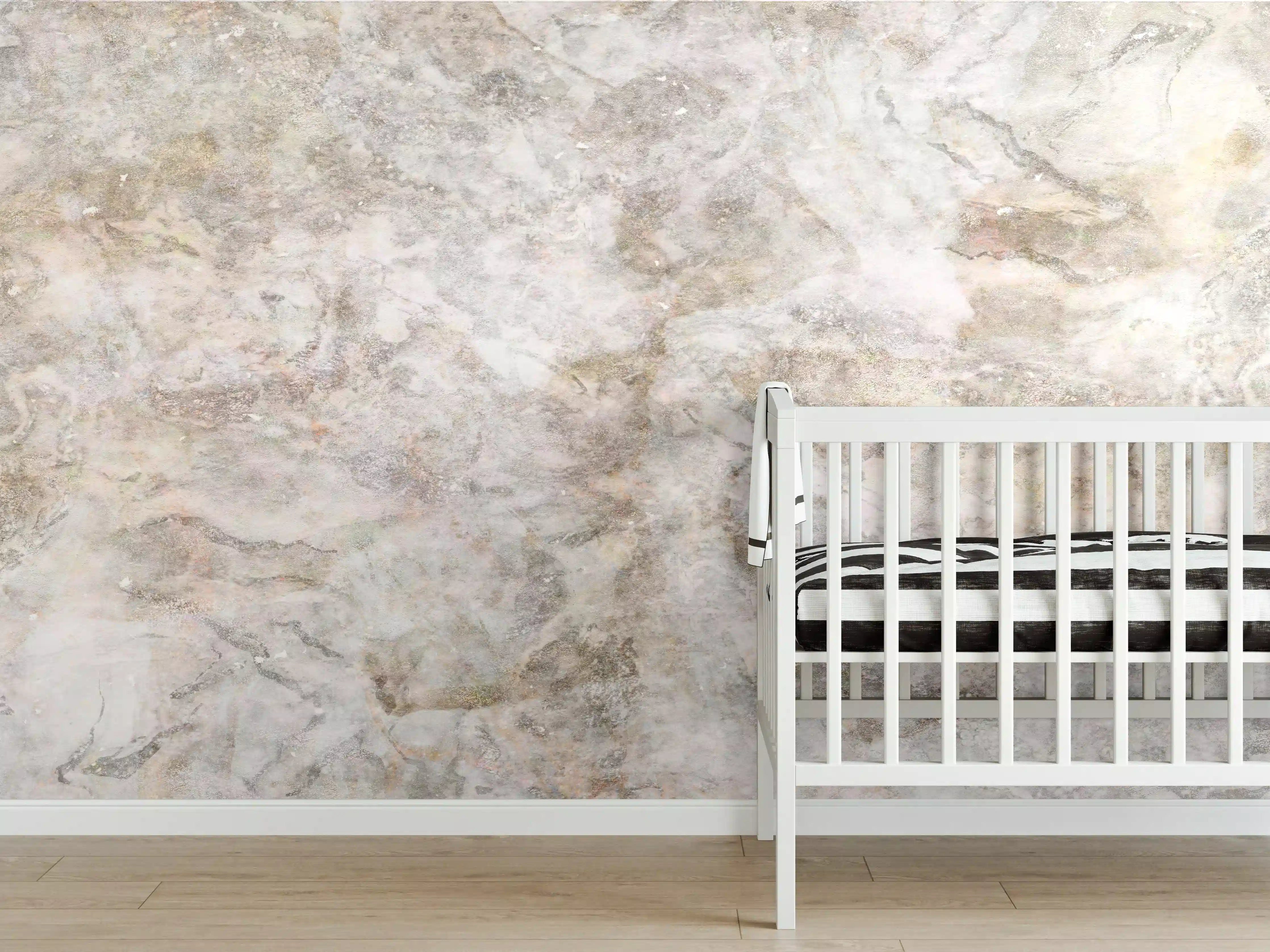 Babyzimmer Wandgestaltung - Glänzende abstrakte Marmortextur