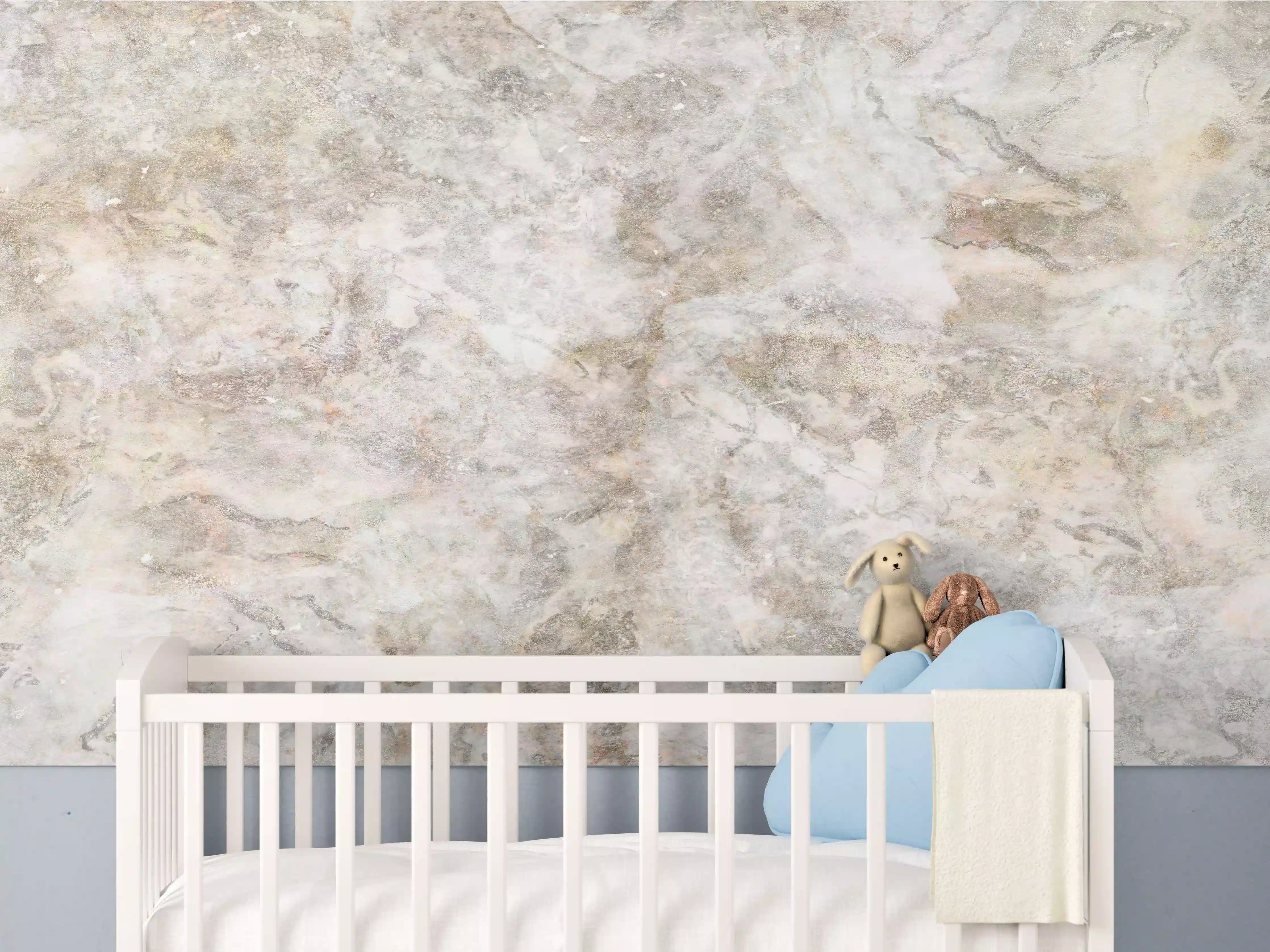 Babyzimmer Wandgestaltung - Glänzende abstrakte Marmortextur