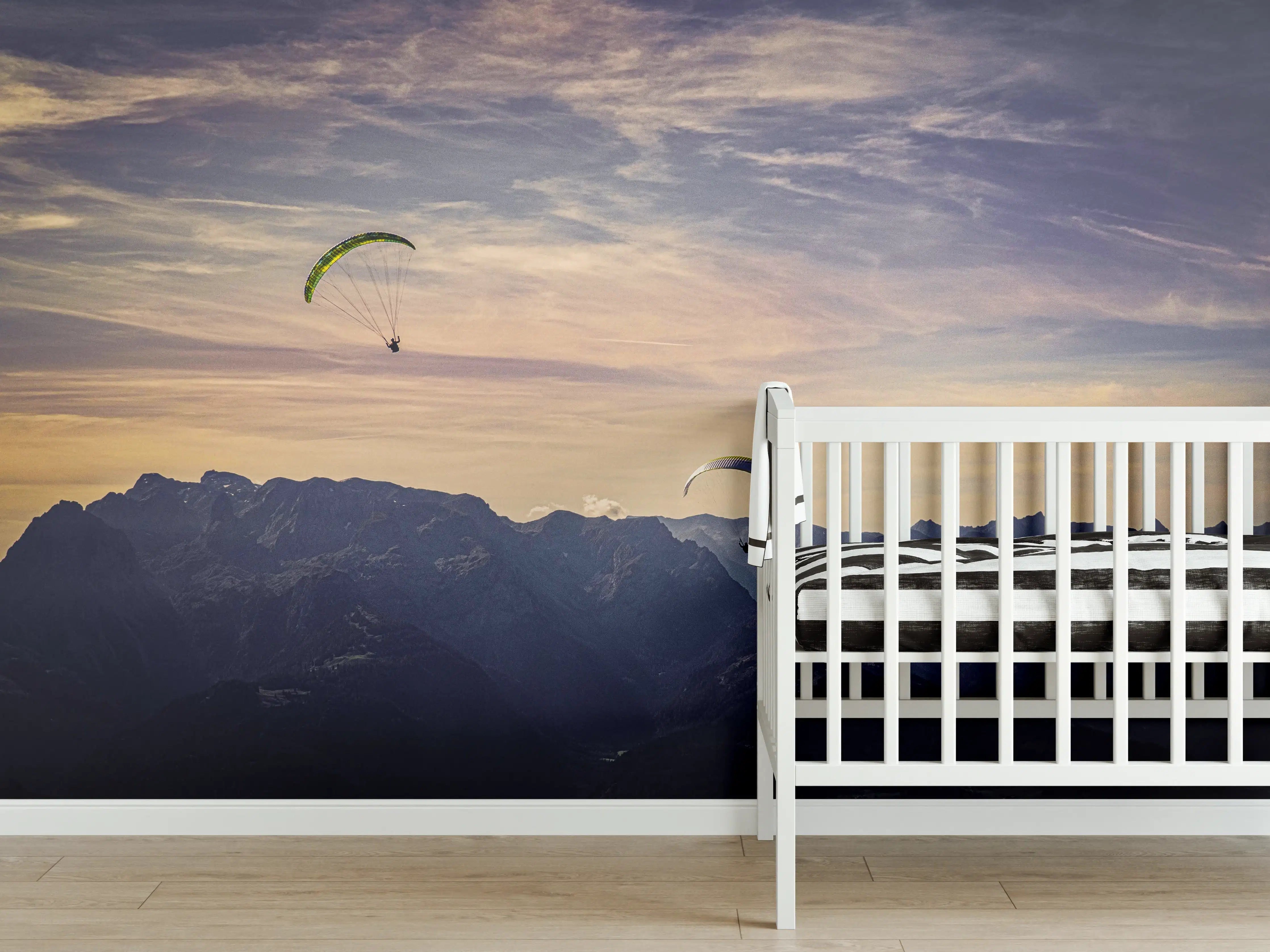 Babyzimmer Wandgestaltung - Gleitschirmfliegen in Österreich
