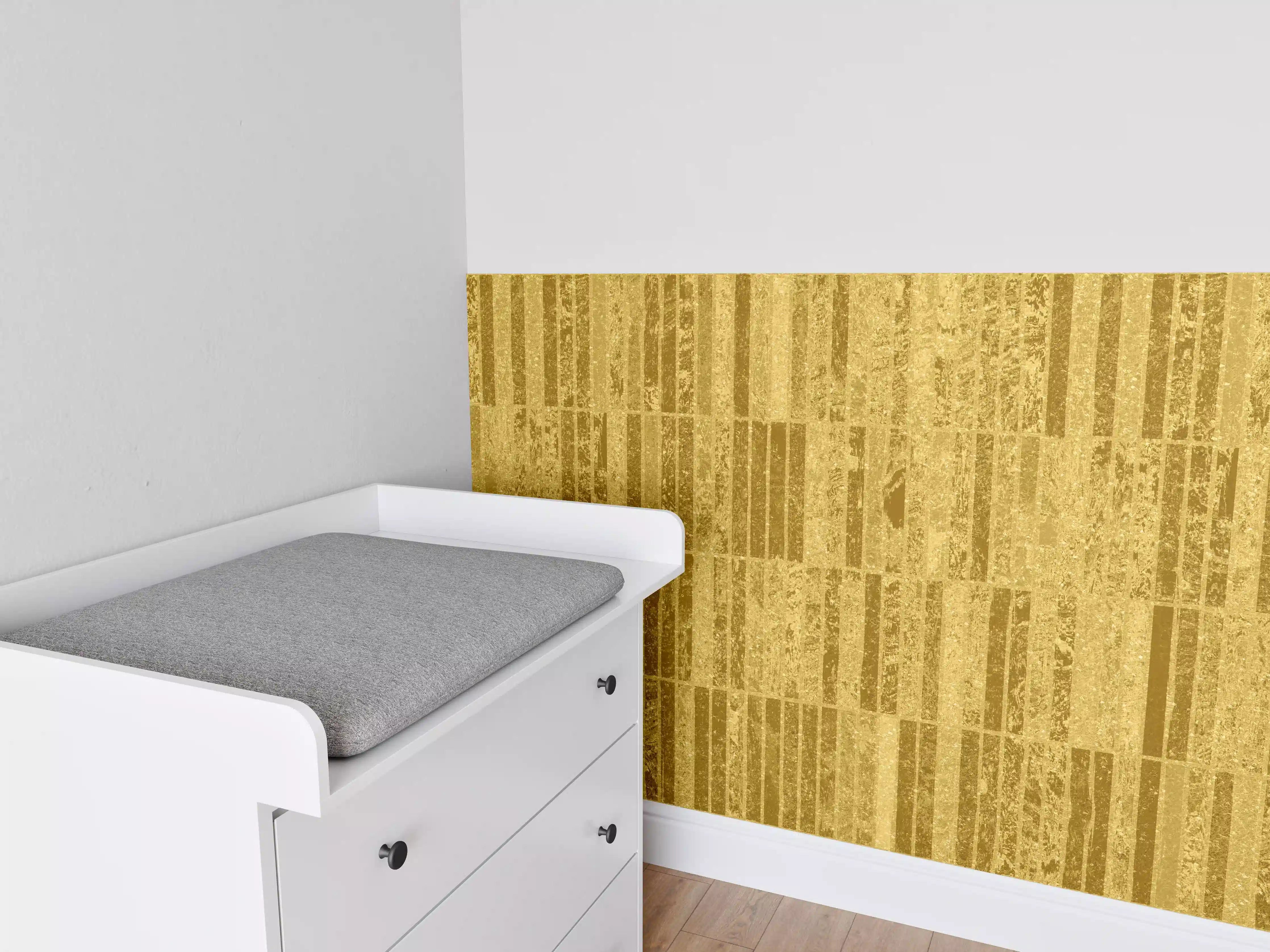 Babyzimmer Wandgestaltung - Glitzernde Gold Textur