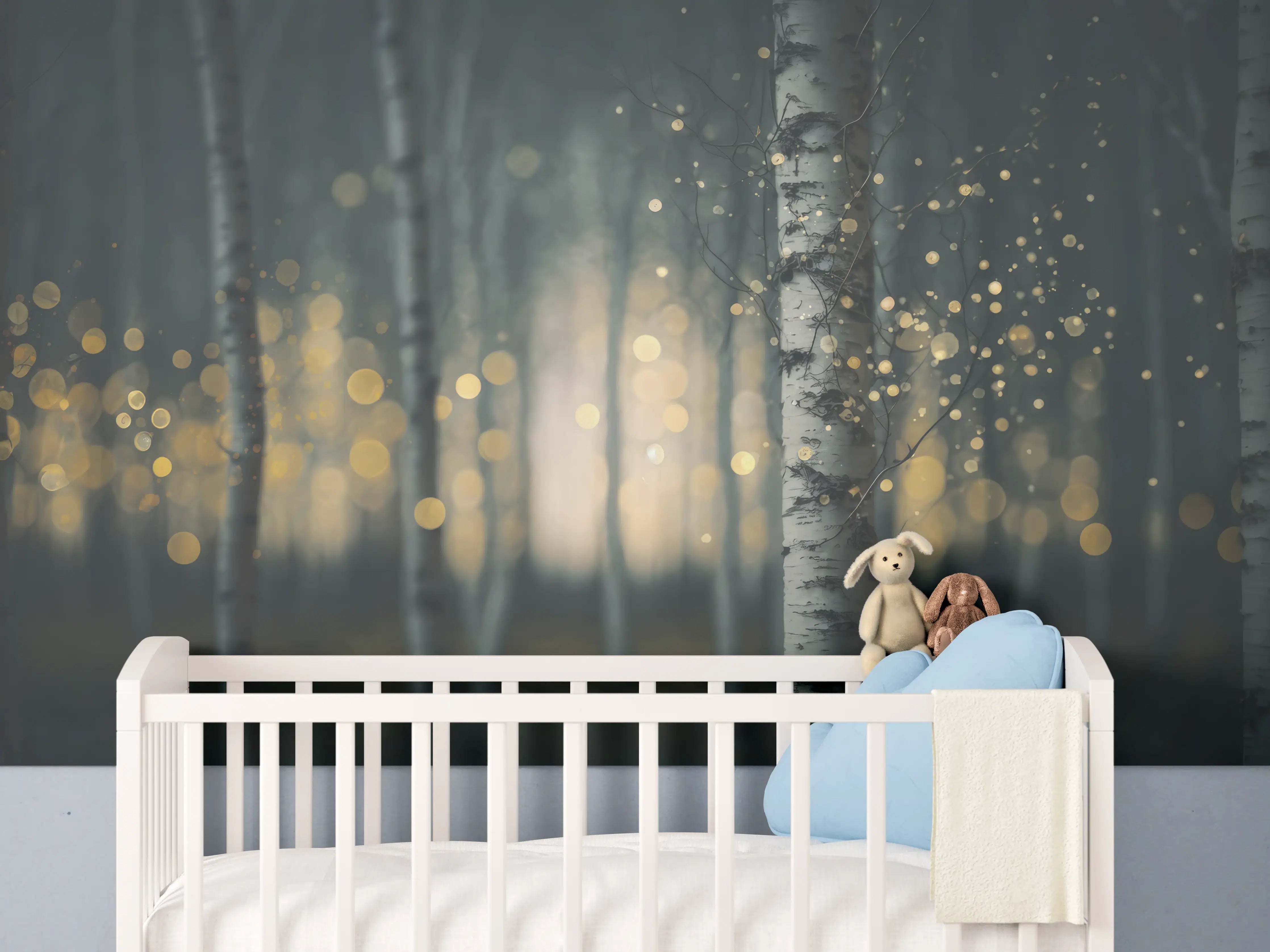 Babyzimmer Wandgestaltung - Glühender Magischer Wald