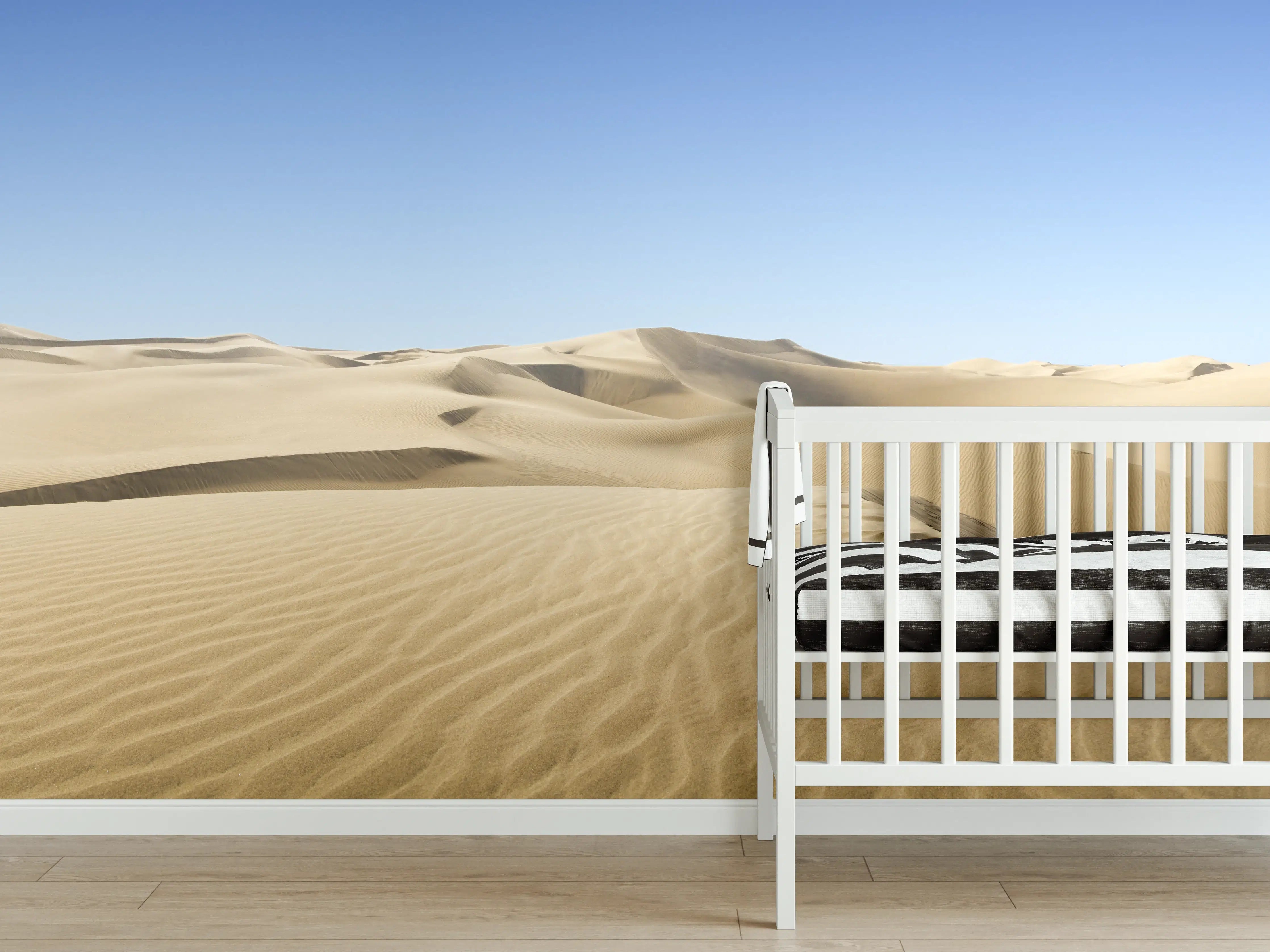 Babyzimmer Wandgestaltung - Gold desert