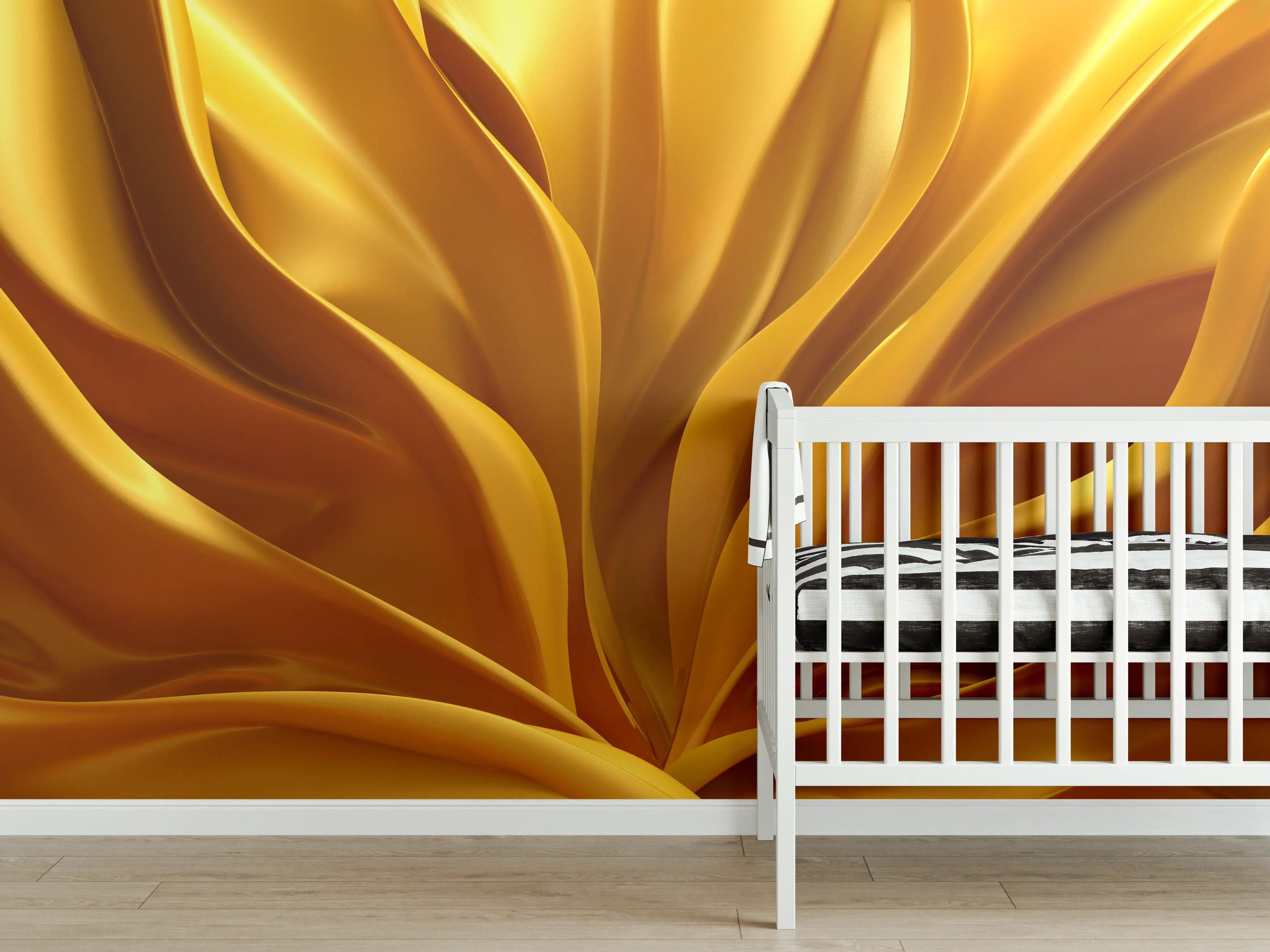Babyzimmer Wandgestaltung - Goldene Luxus-Textur