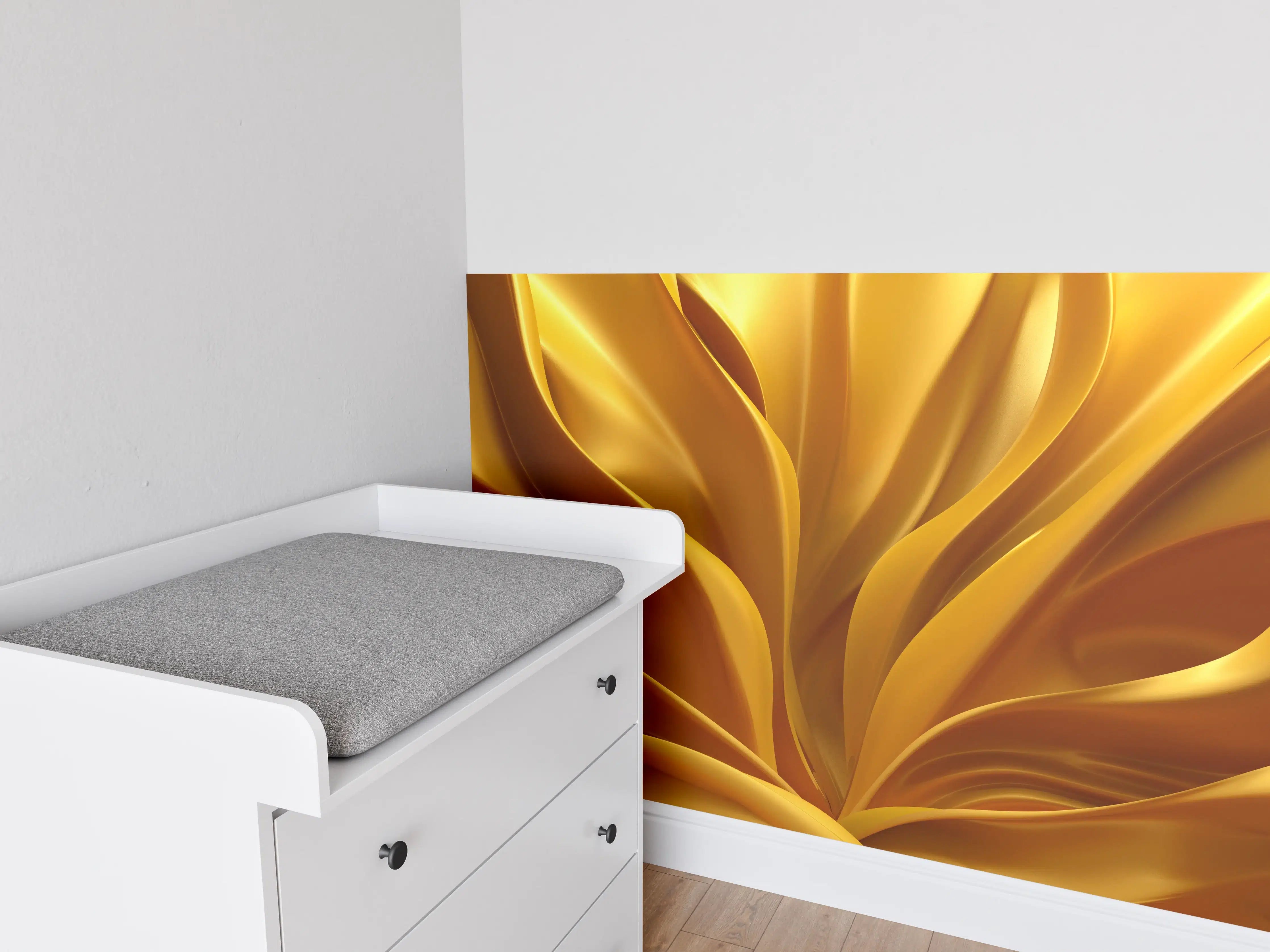 Babyzimmer Wandgestaltung - Goldene Luxus-Textur
