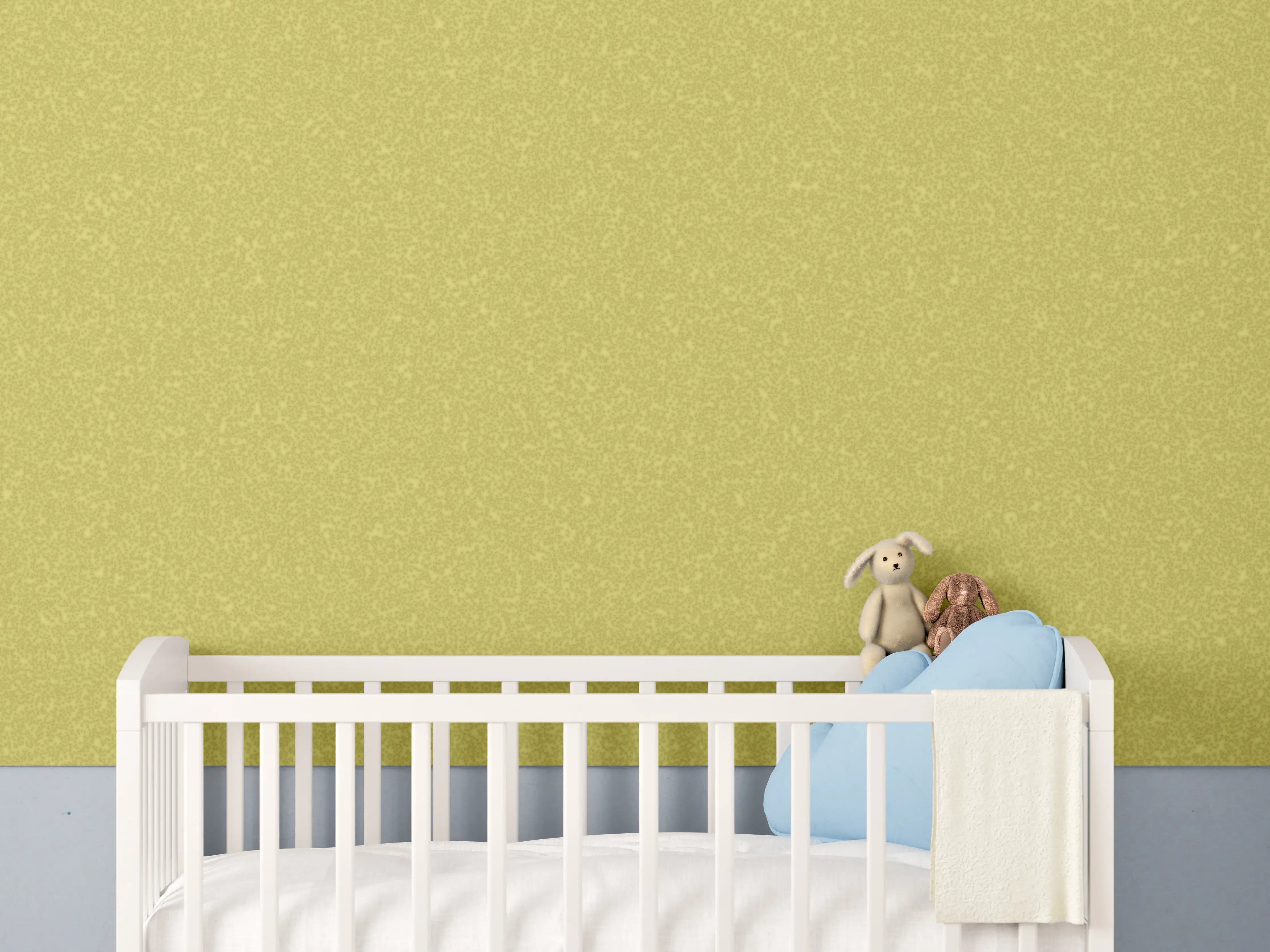 Babyzimmer Wandgestaltung - Goldene Wandtextur - Beleuchtungsfarbe