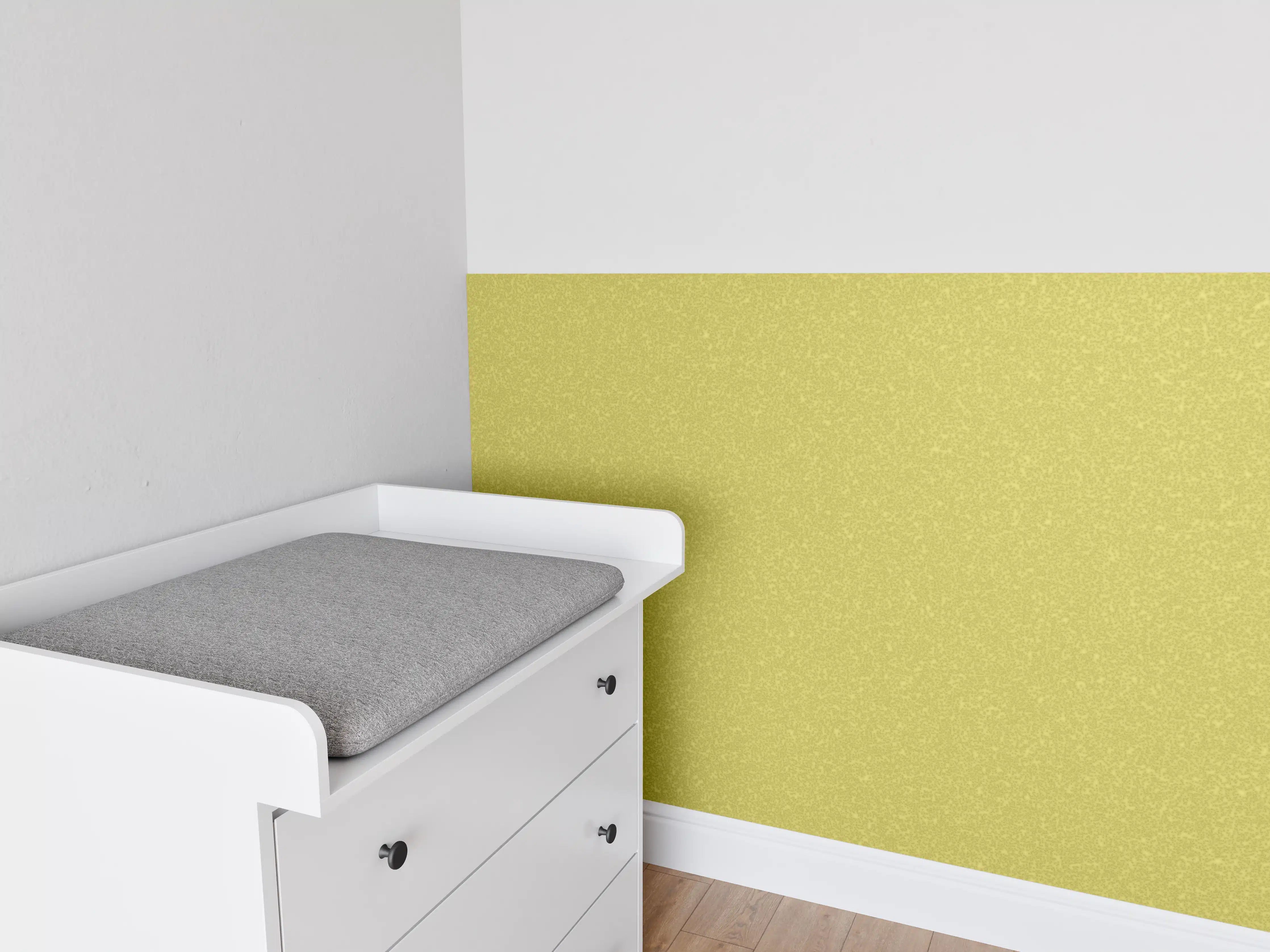 Babyzimmer Wandgestaltung - Goldene Wandtextur - Beleuchtungsfarbe