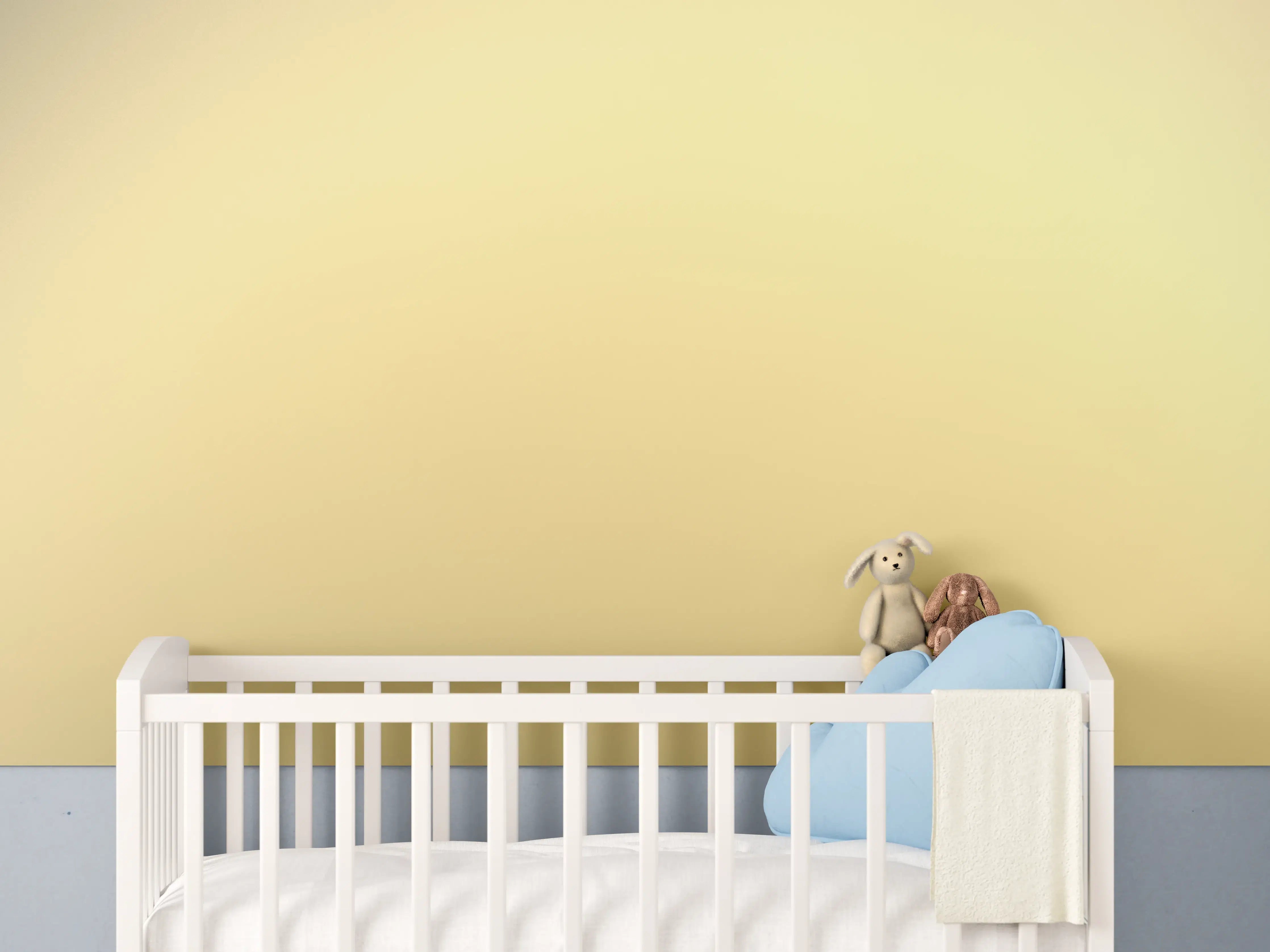 Babyzimmer Wandgestaltung - Goldenes poliertes Metall