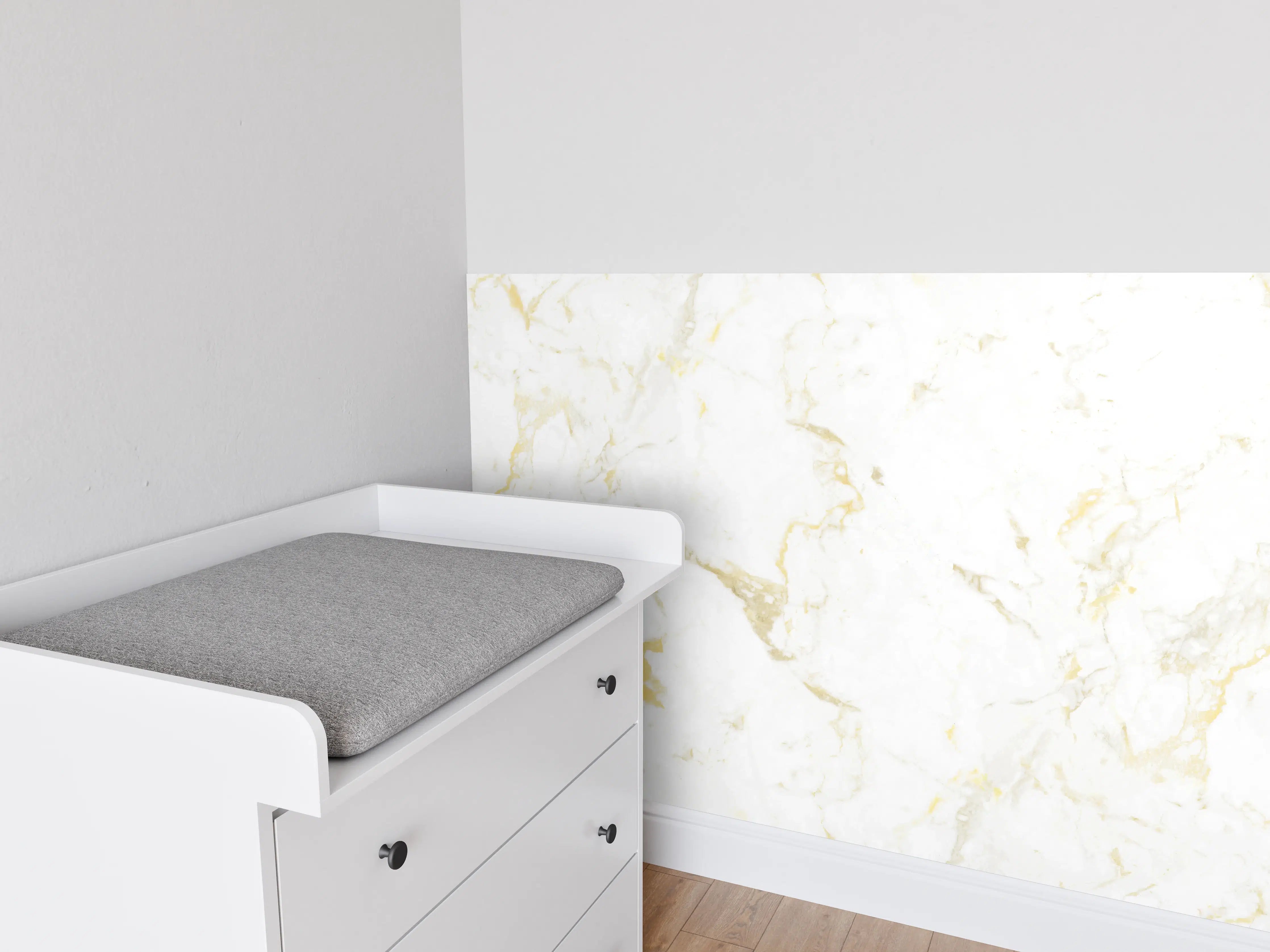Babyzimmer Wandgestaltung - Goldmarmor Textur 