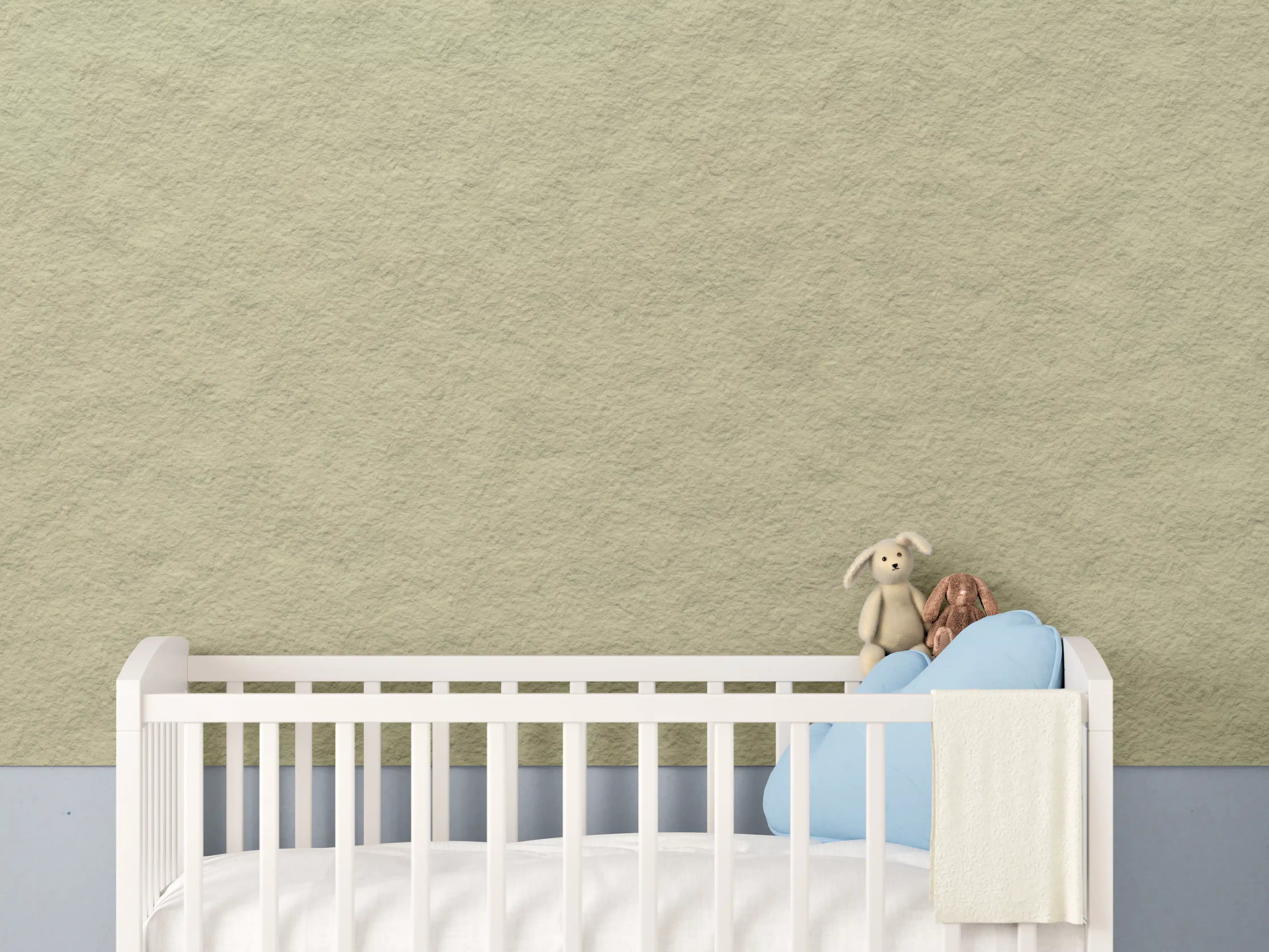 Babyzimmer Wandgestaltung - Gräuliche Wandtextur