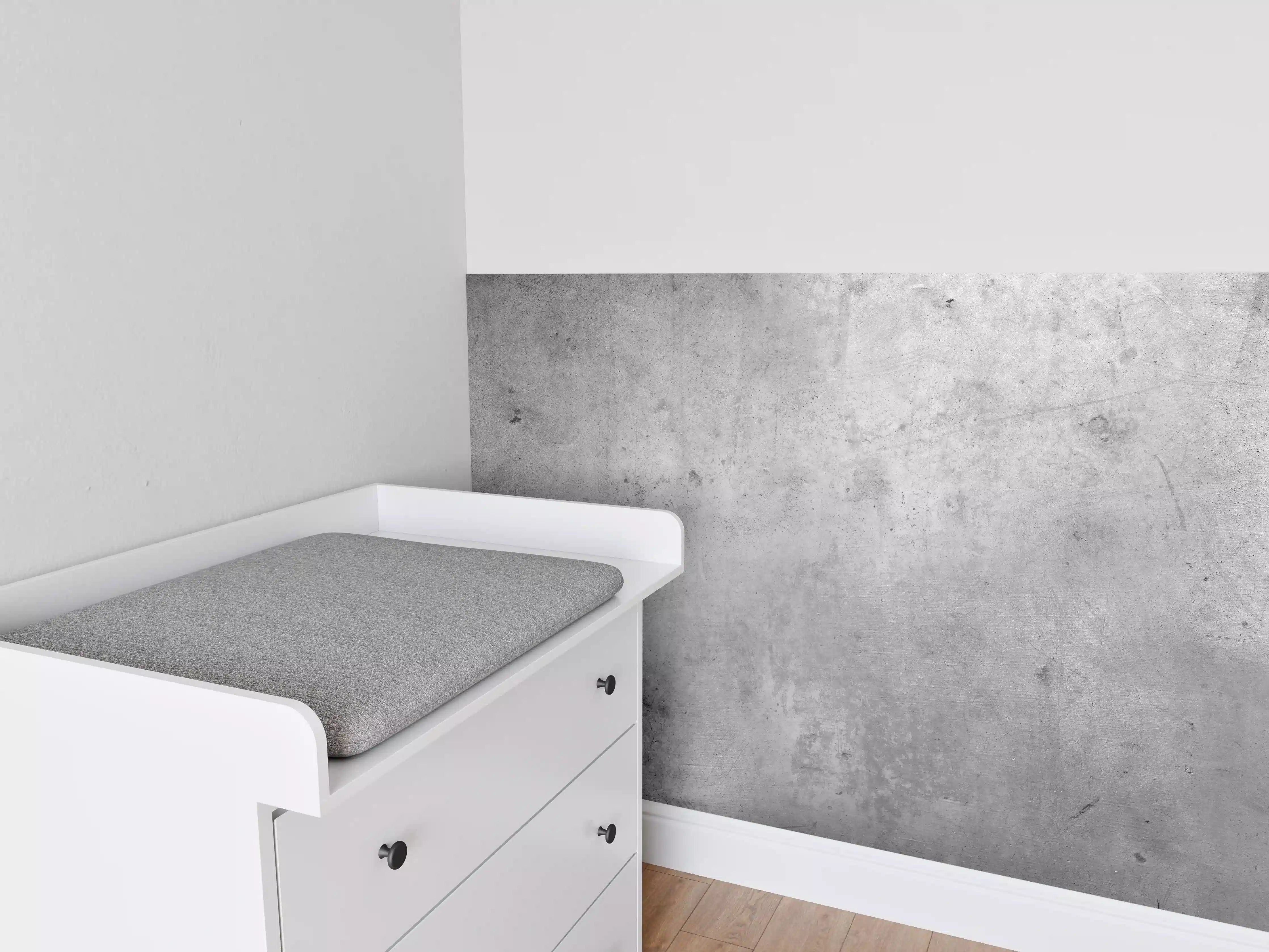 Babyzimmer Wandgestaltung - Gräulicher rauer Beton