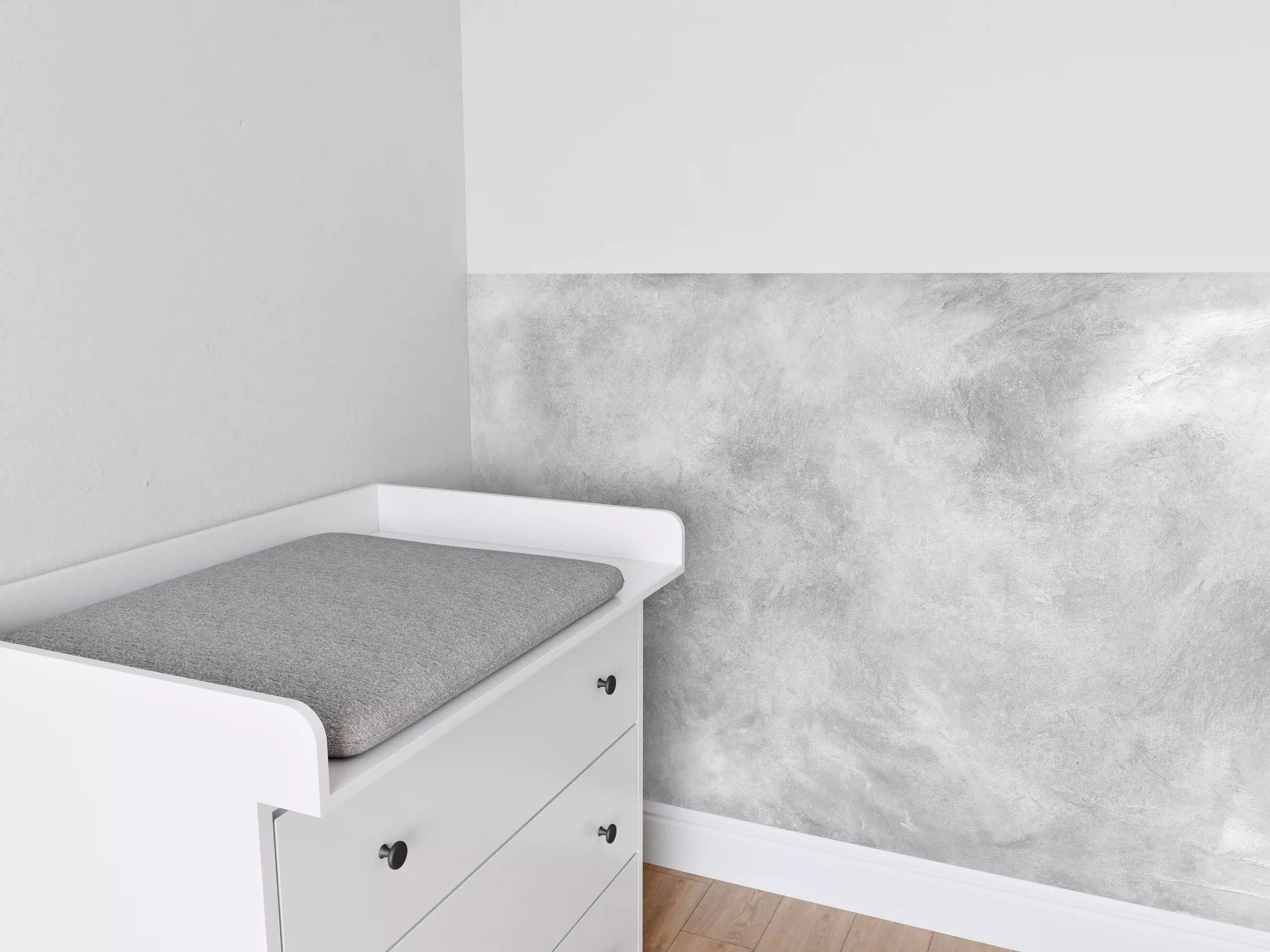 Babyzimmer Wandgestaltung - Gräuliches Marmor Design