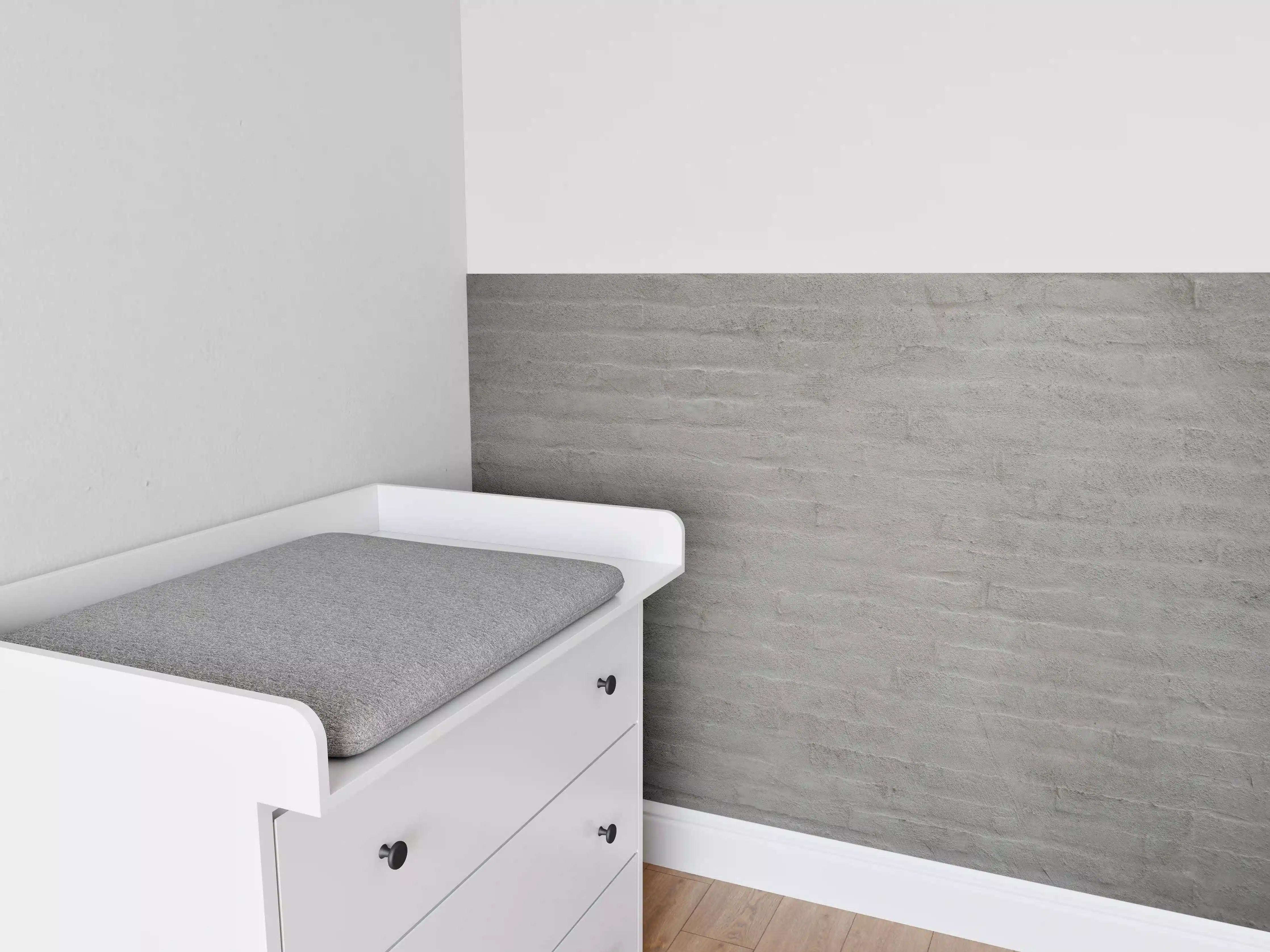 Babyzimmer Wandgestaltung - Gräuliches Mauerwerk