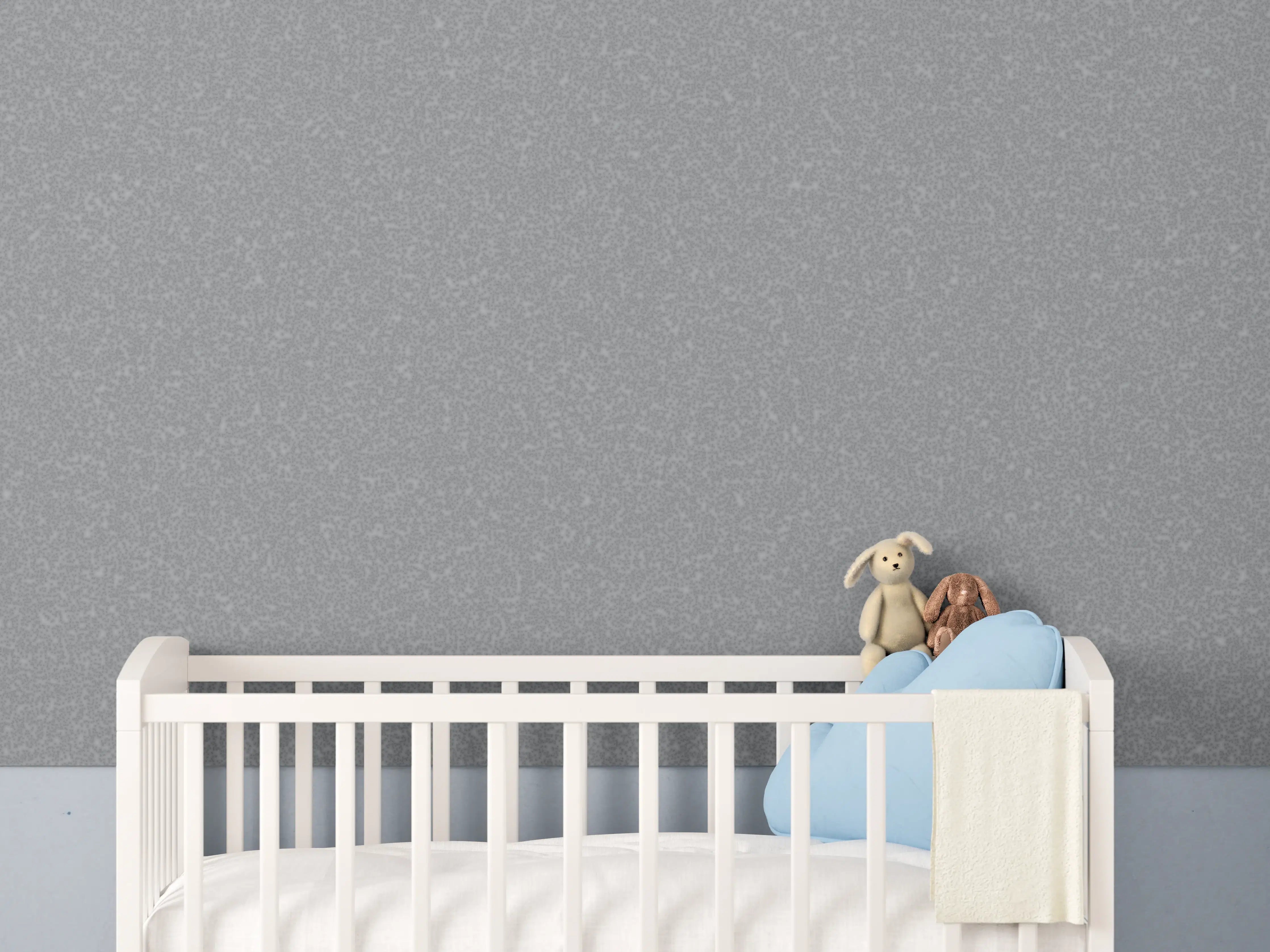 Babyzimmer Wandgestaltung - Gräuliches Wandmuster