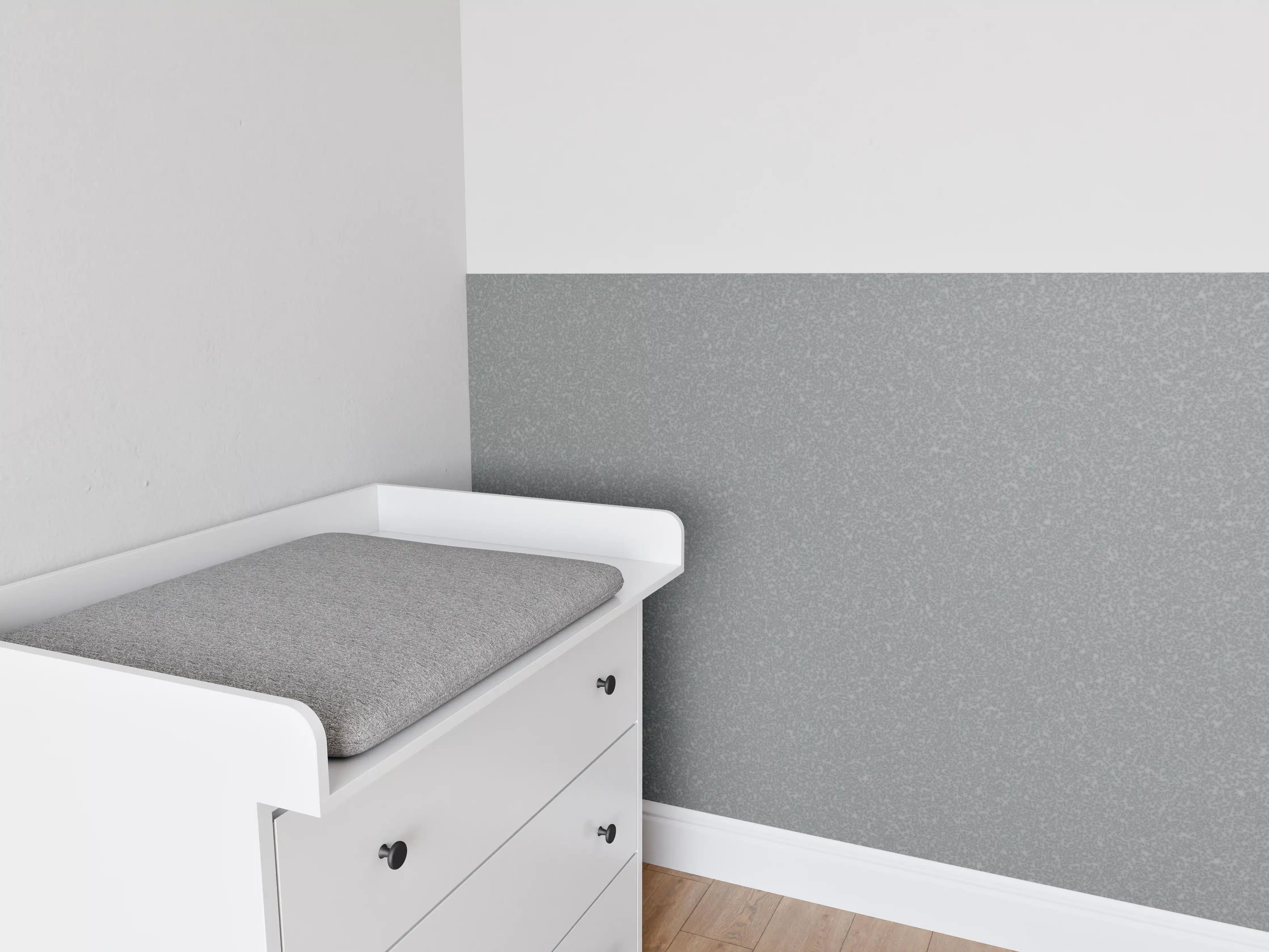 Babyzimmer Wandgestaltung - Gräuliches Wandmuster