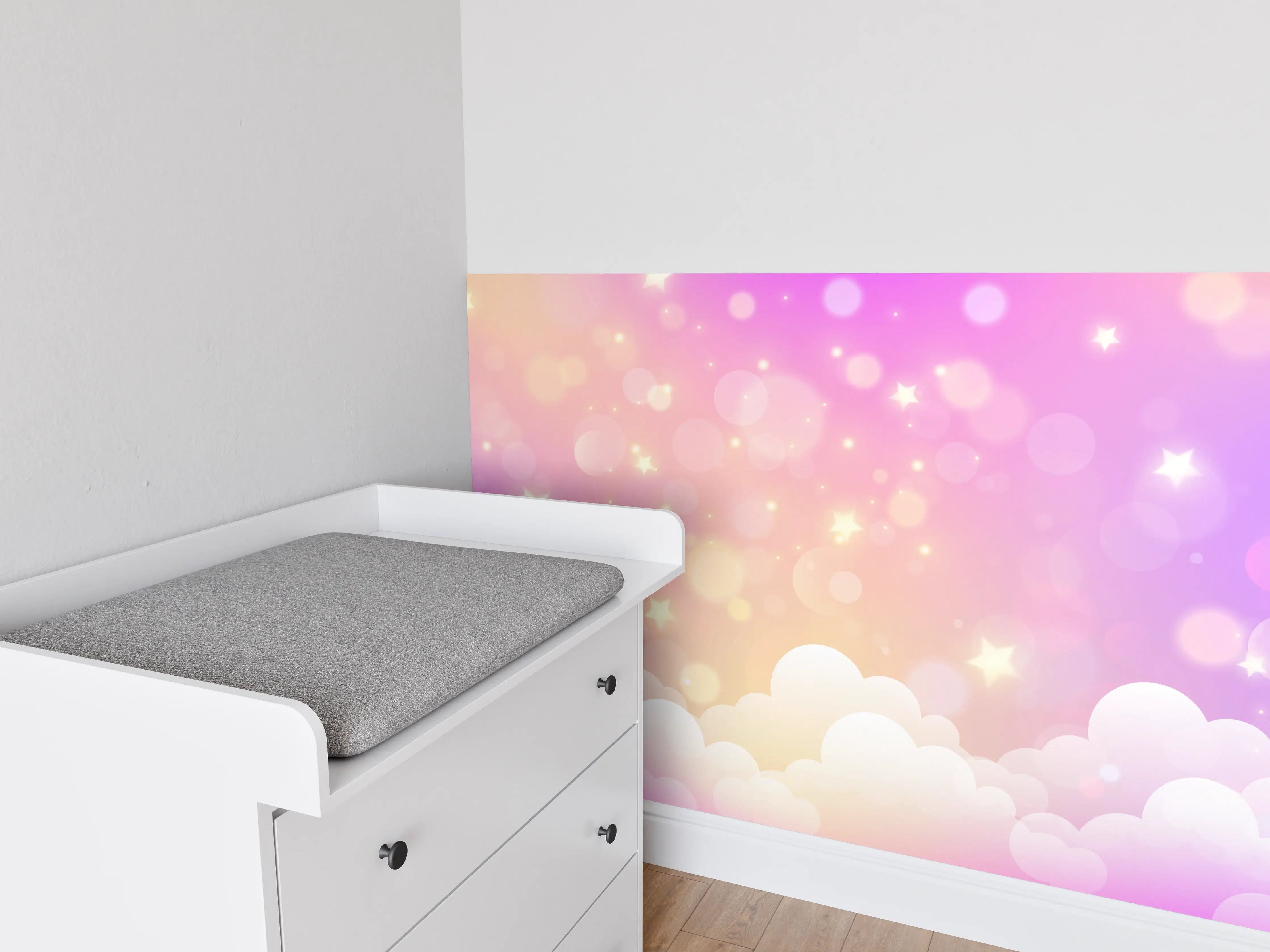 Babyzimmer Wandgestaltung - Graue Akzente im Babyzimmer