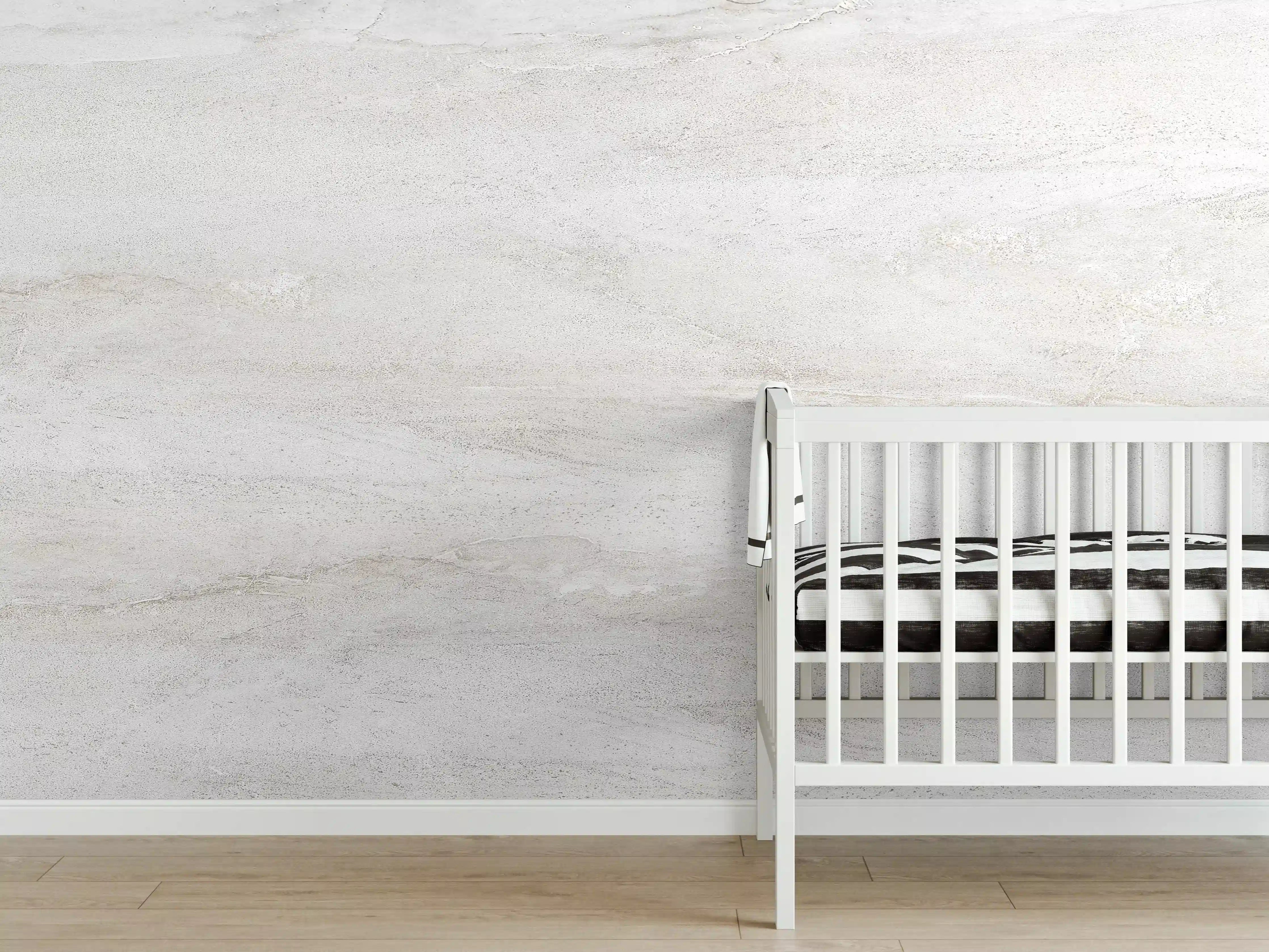 Babyzimmer Wandgestaltung - Graue Beton Struktur