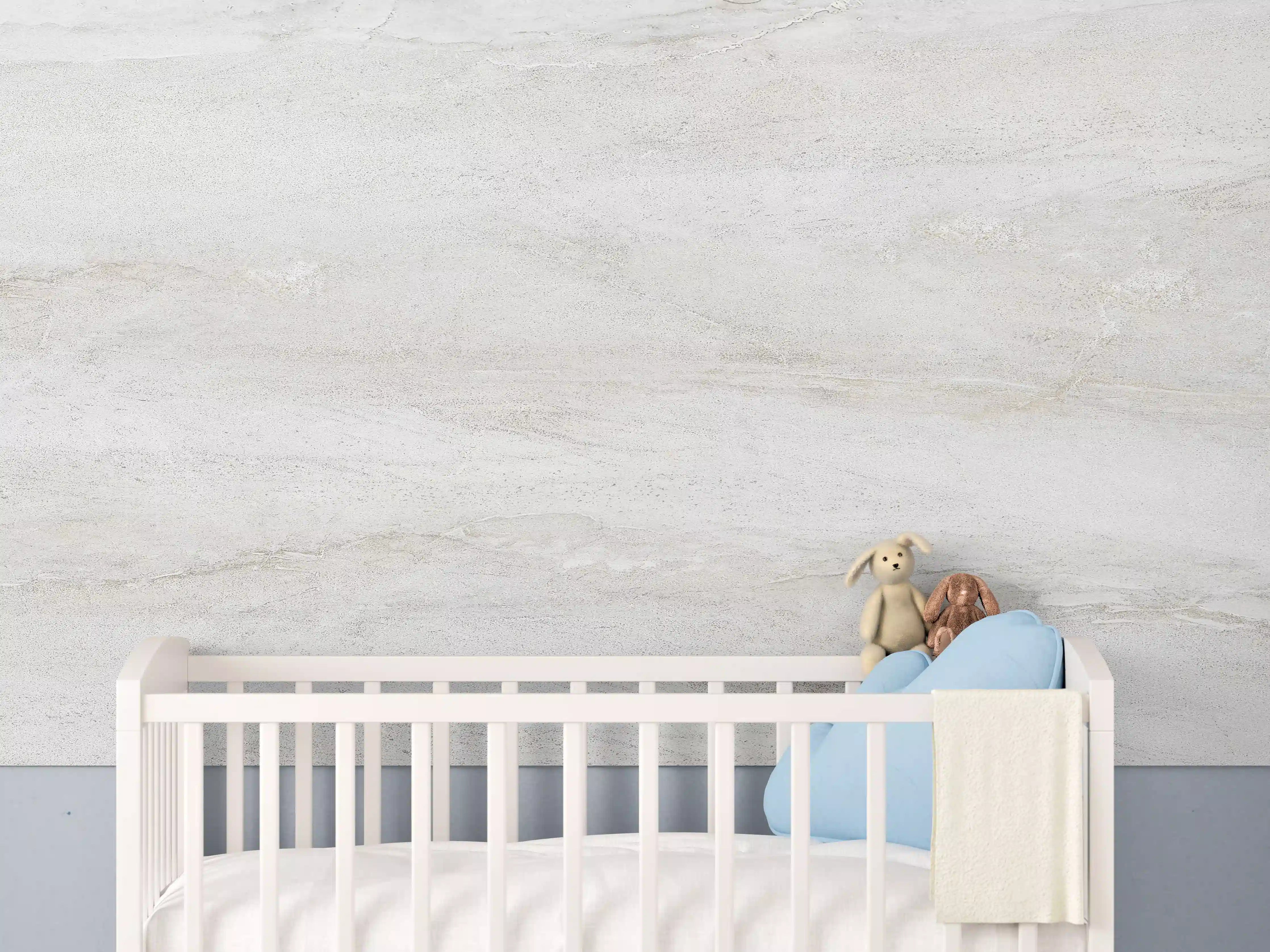 Babyzimmer Wandgestaltung - Graue Beton Struktur