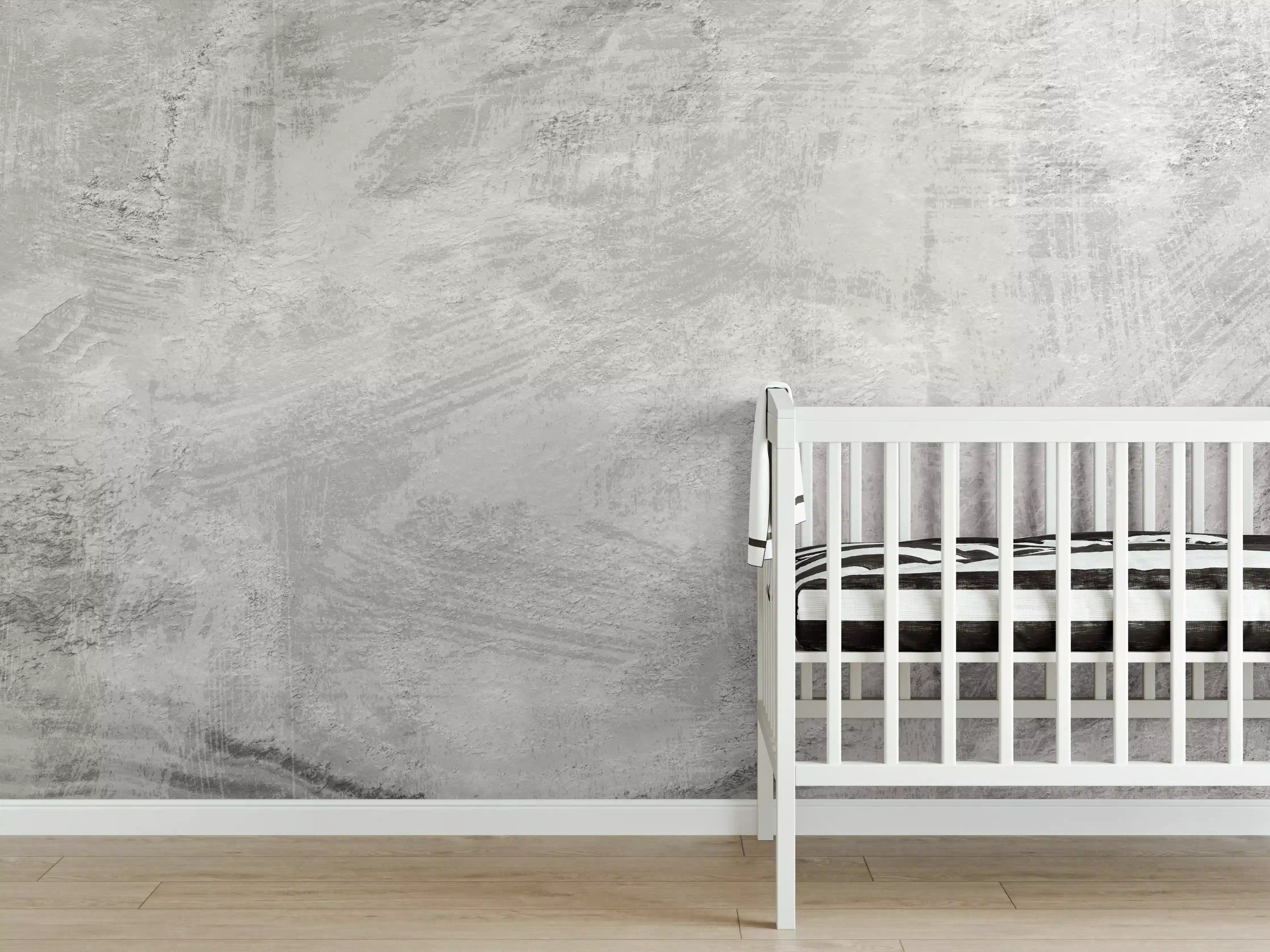 Babyzimmer Wandgestaltung - Graue Beton Textur Struktur