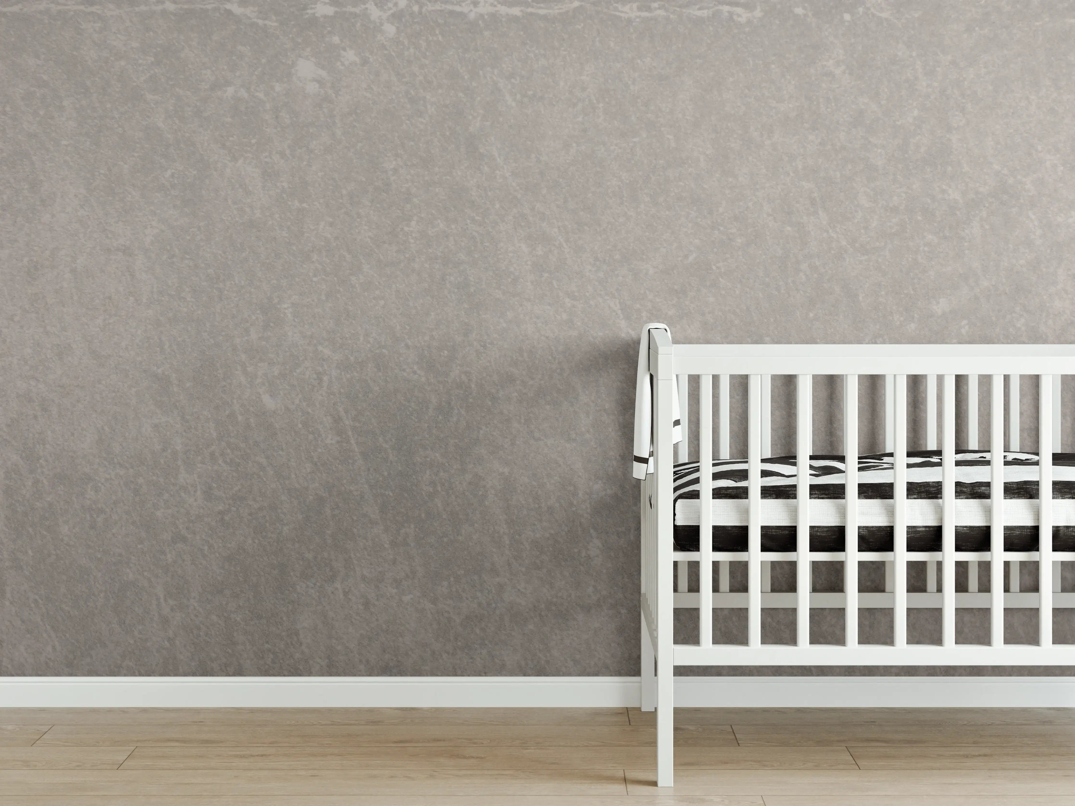 Babyzimmer Wandgestaltung - Graue Betonwand Textur