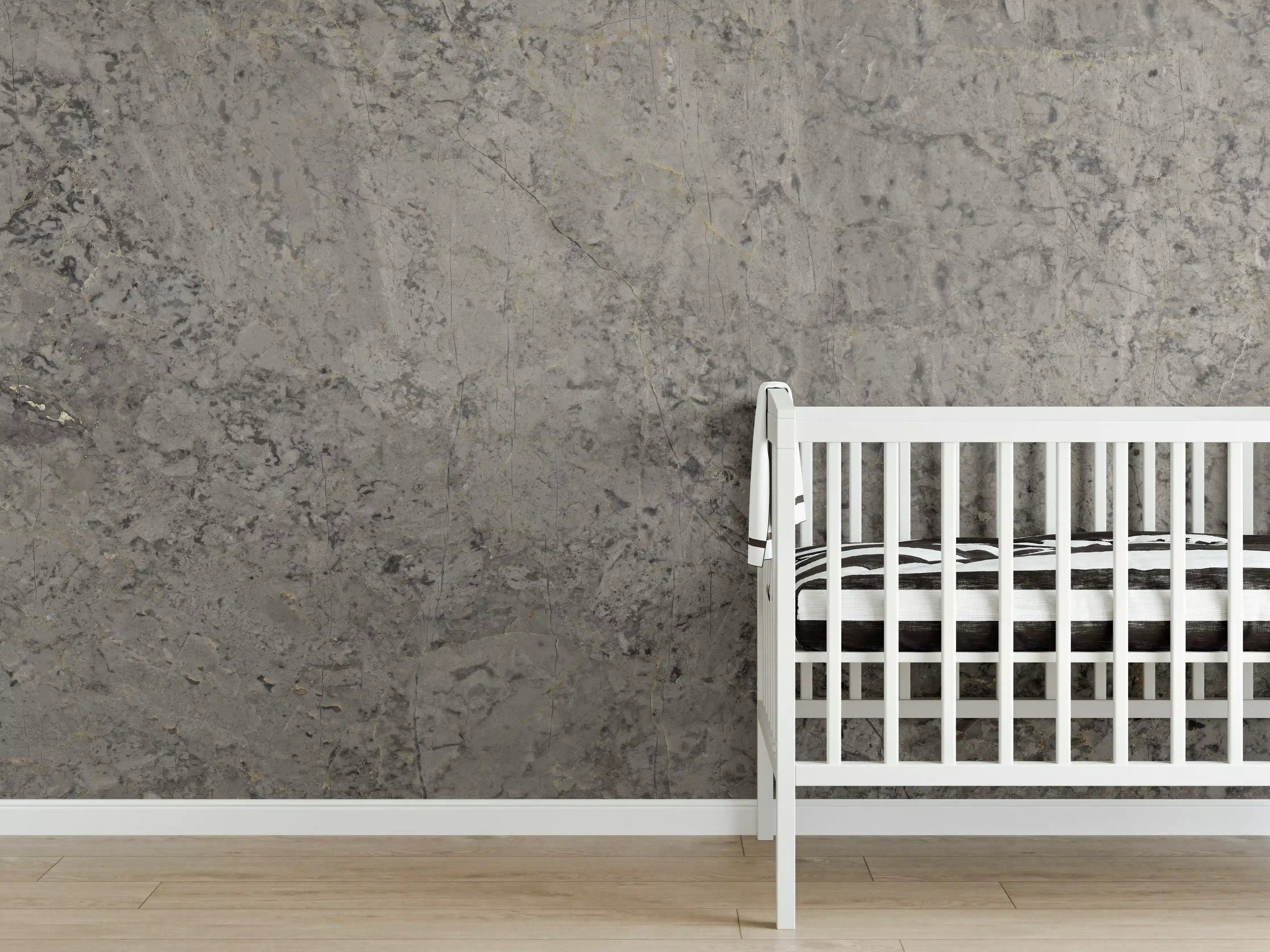 Babyzimmer Wandgestaltung - Graue Granit Textur