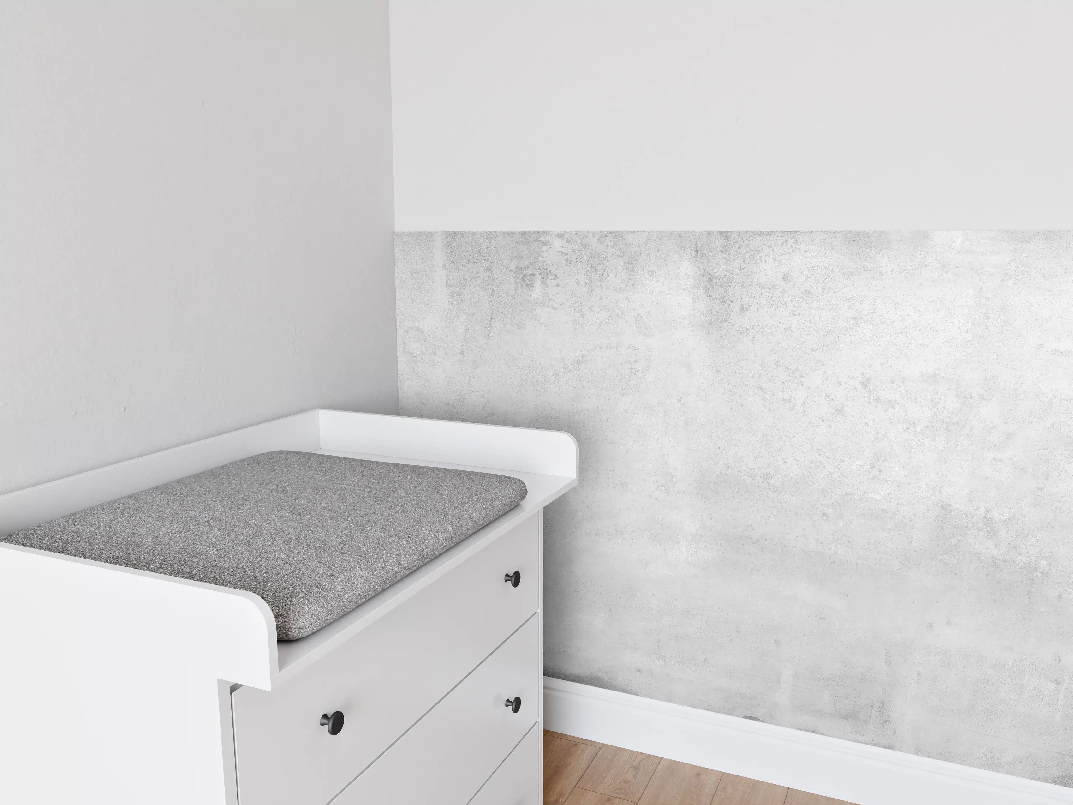 Babyzimmer Wandgestaltung - Graue Grunge Betonwand