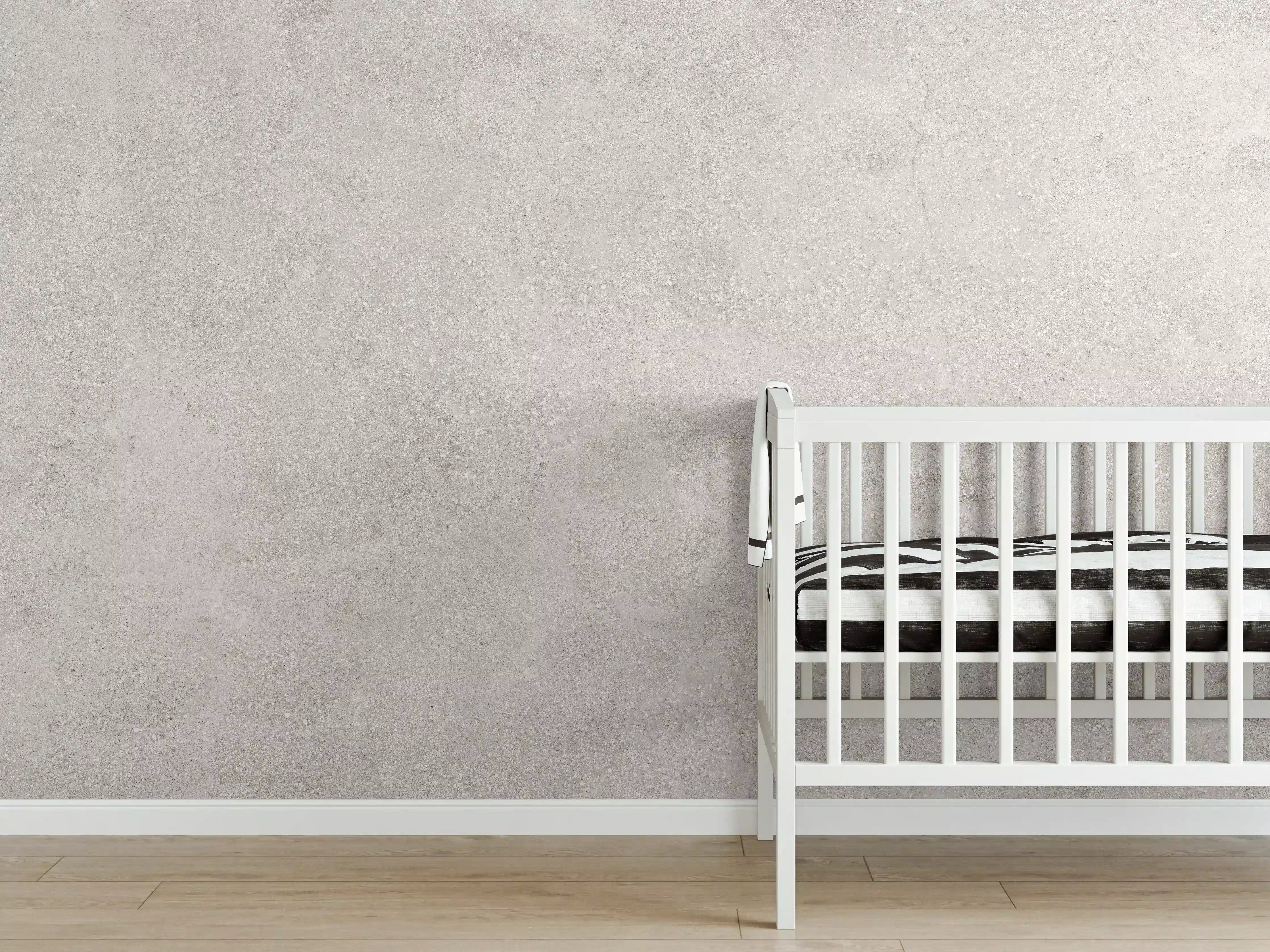 Babyzimmer Wandgestaltung - Graue Zement Struktur 