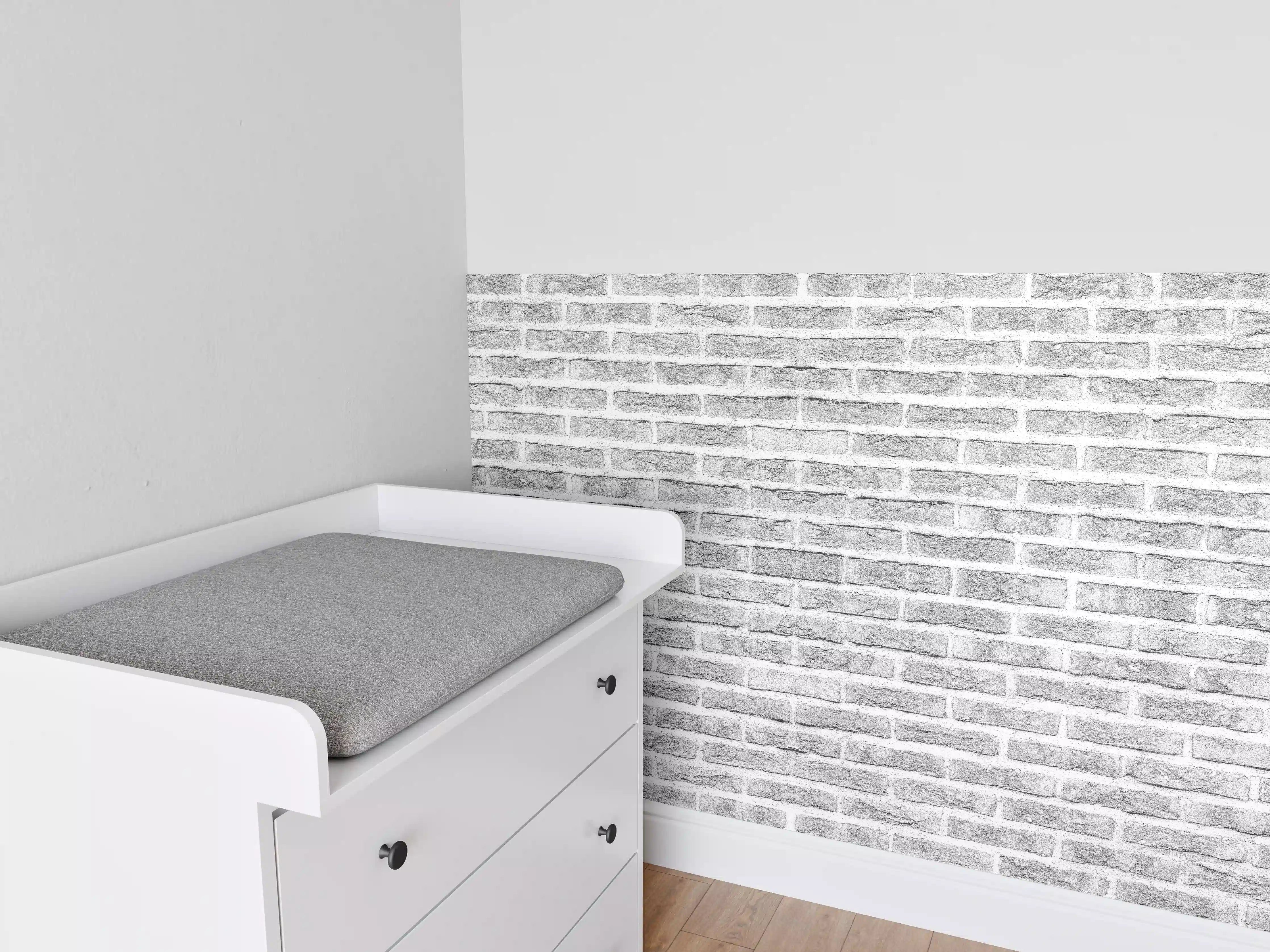 Babyzimmer Wandgestaltung - Graue alte Ziegelwand