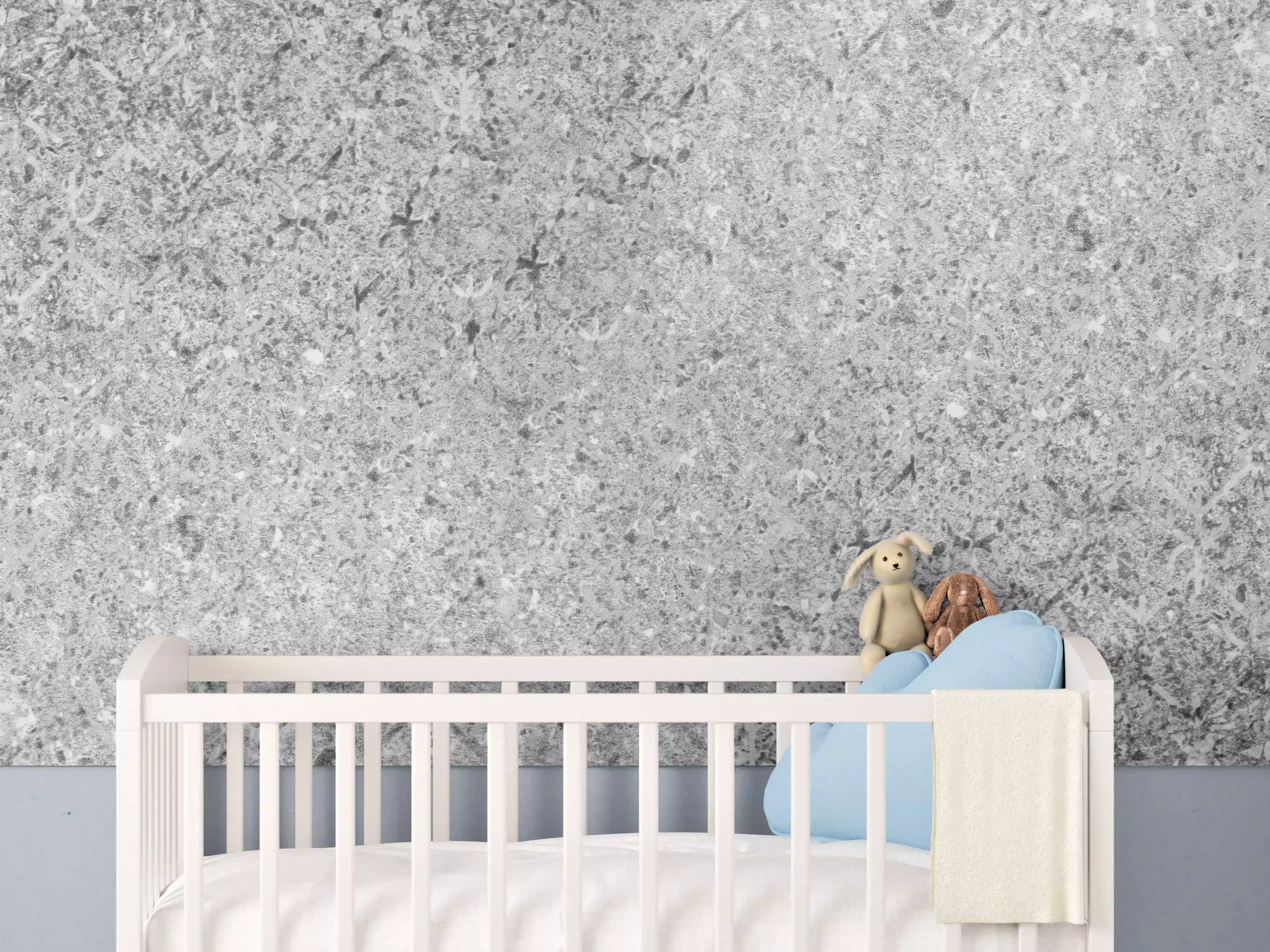 Babyzimmer Wandgestaltung - Graue schäbige Betonwand