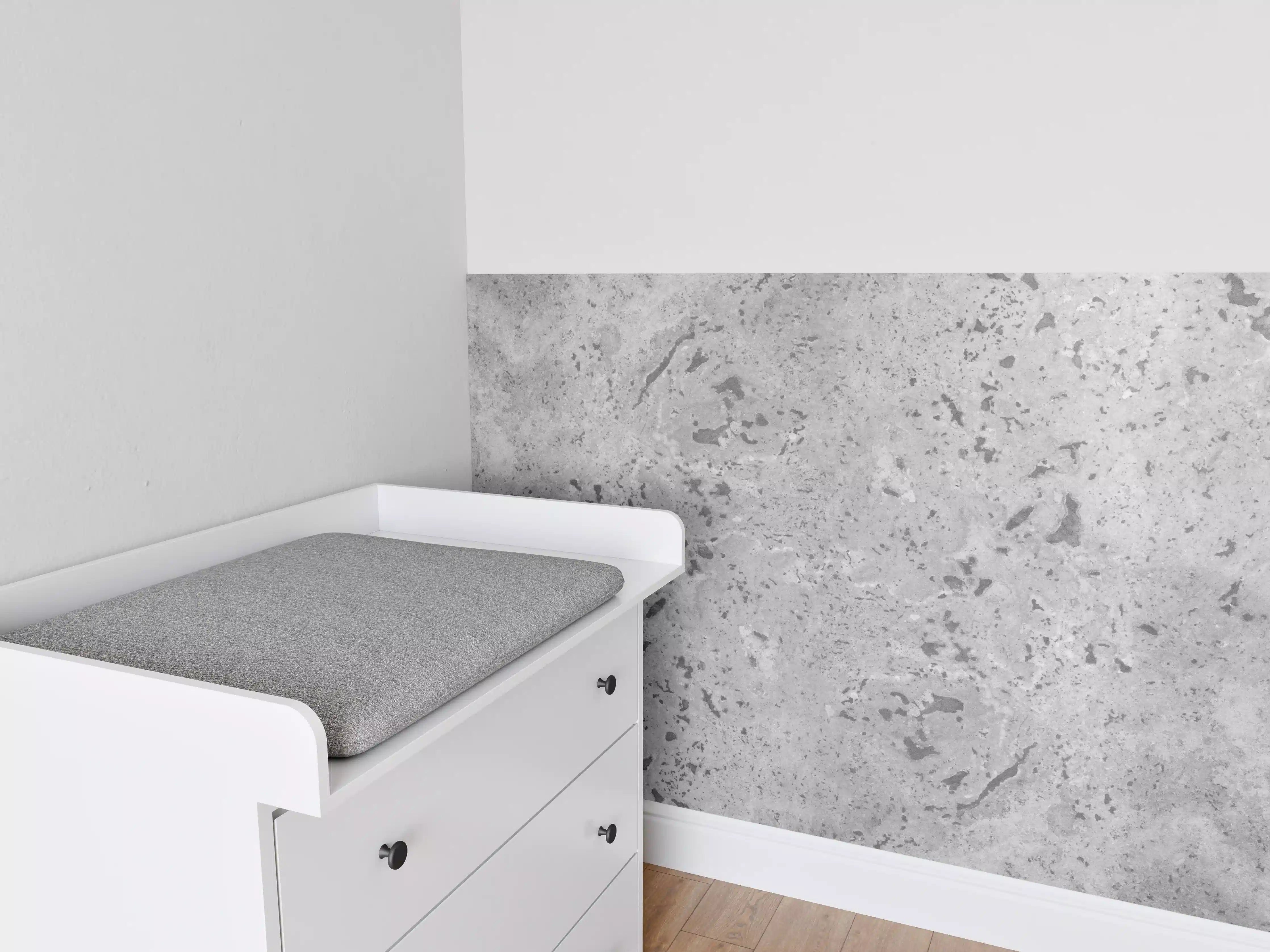 Babyzimmer Wandgestaltung - Grauer Beton