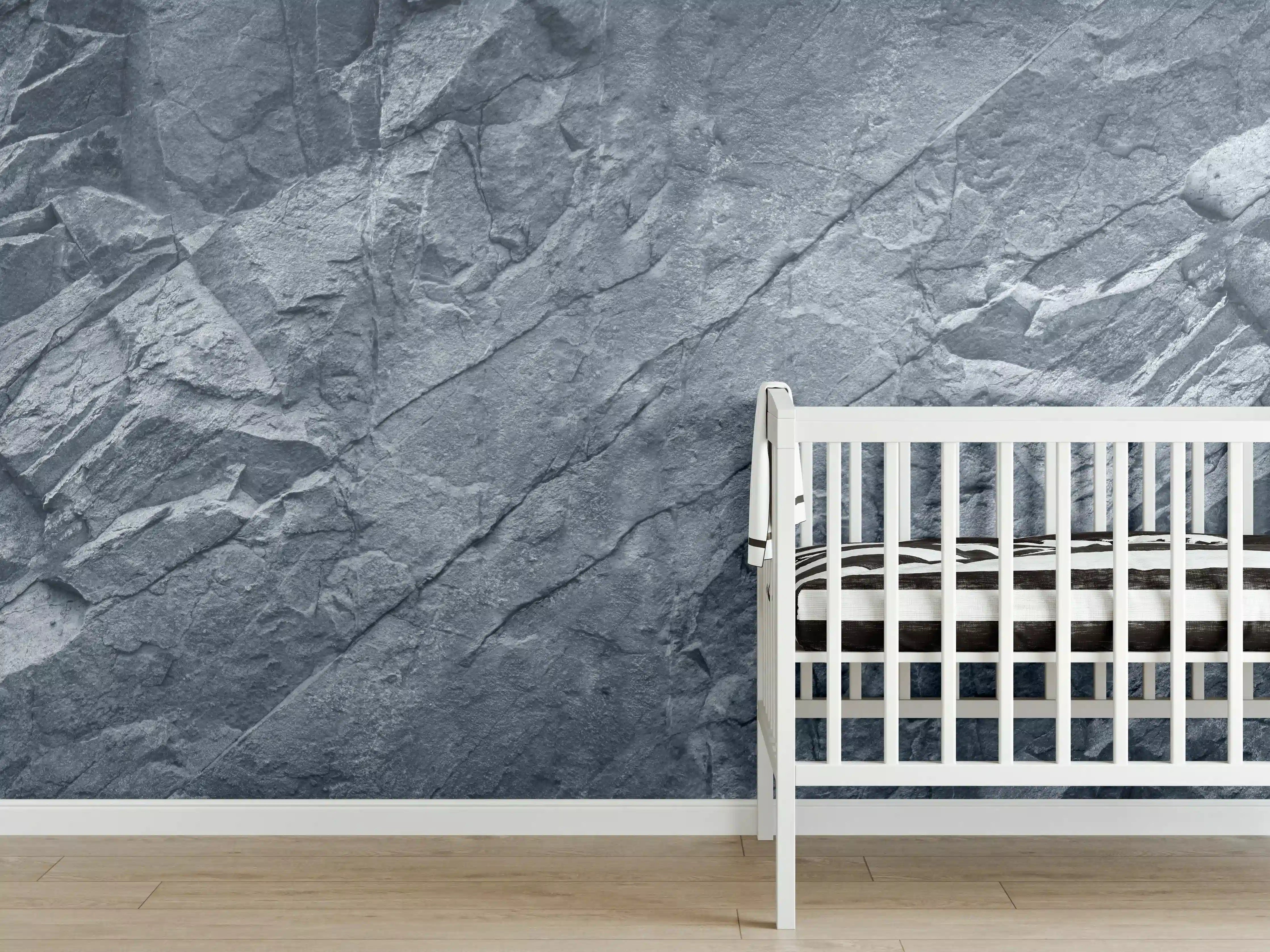Babyzimmer Wandgestaltung - Grauer Fels