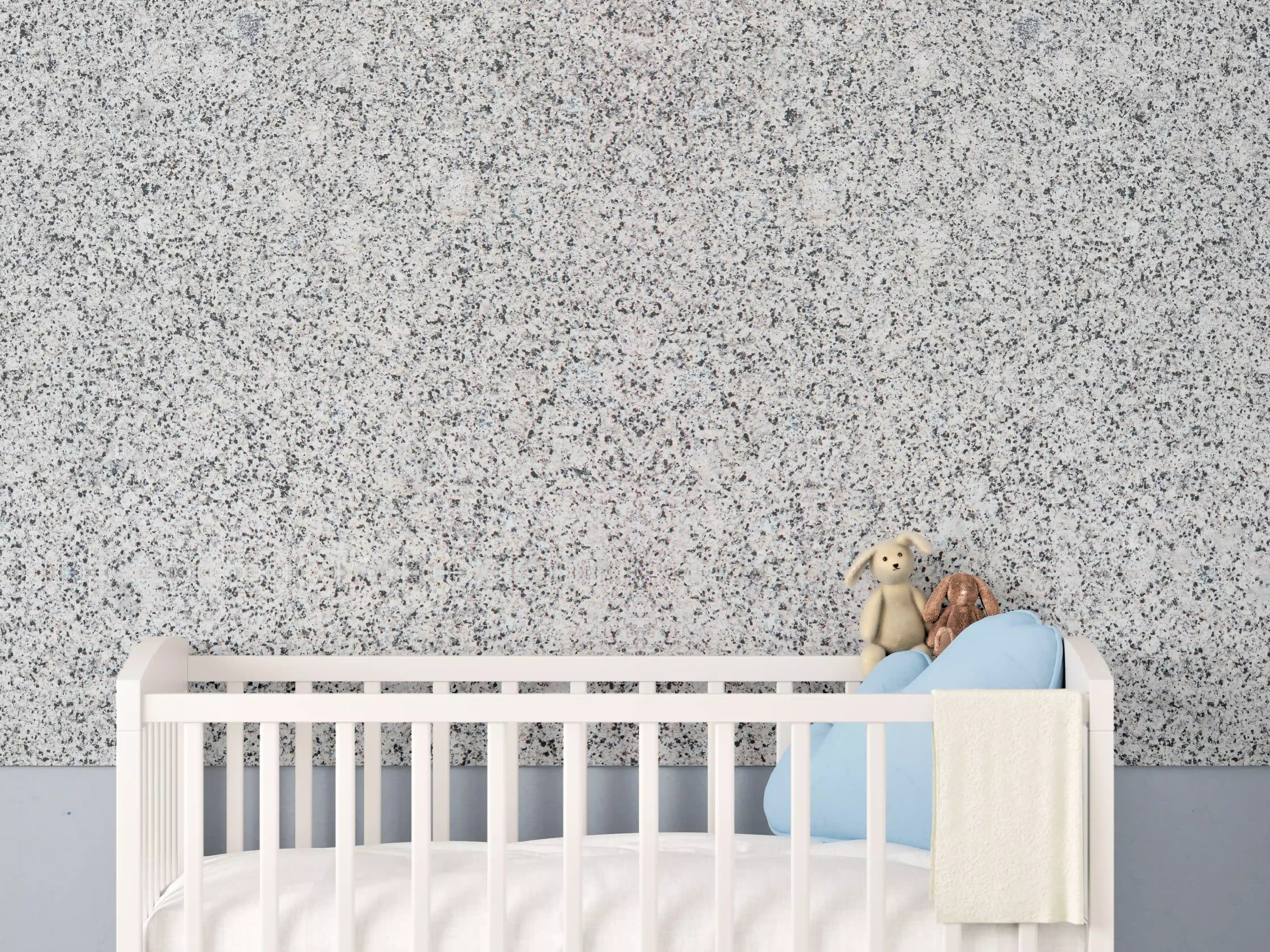 Babyzimmer Wandgestaltung - Grauer Granit
