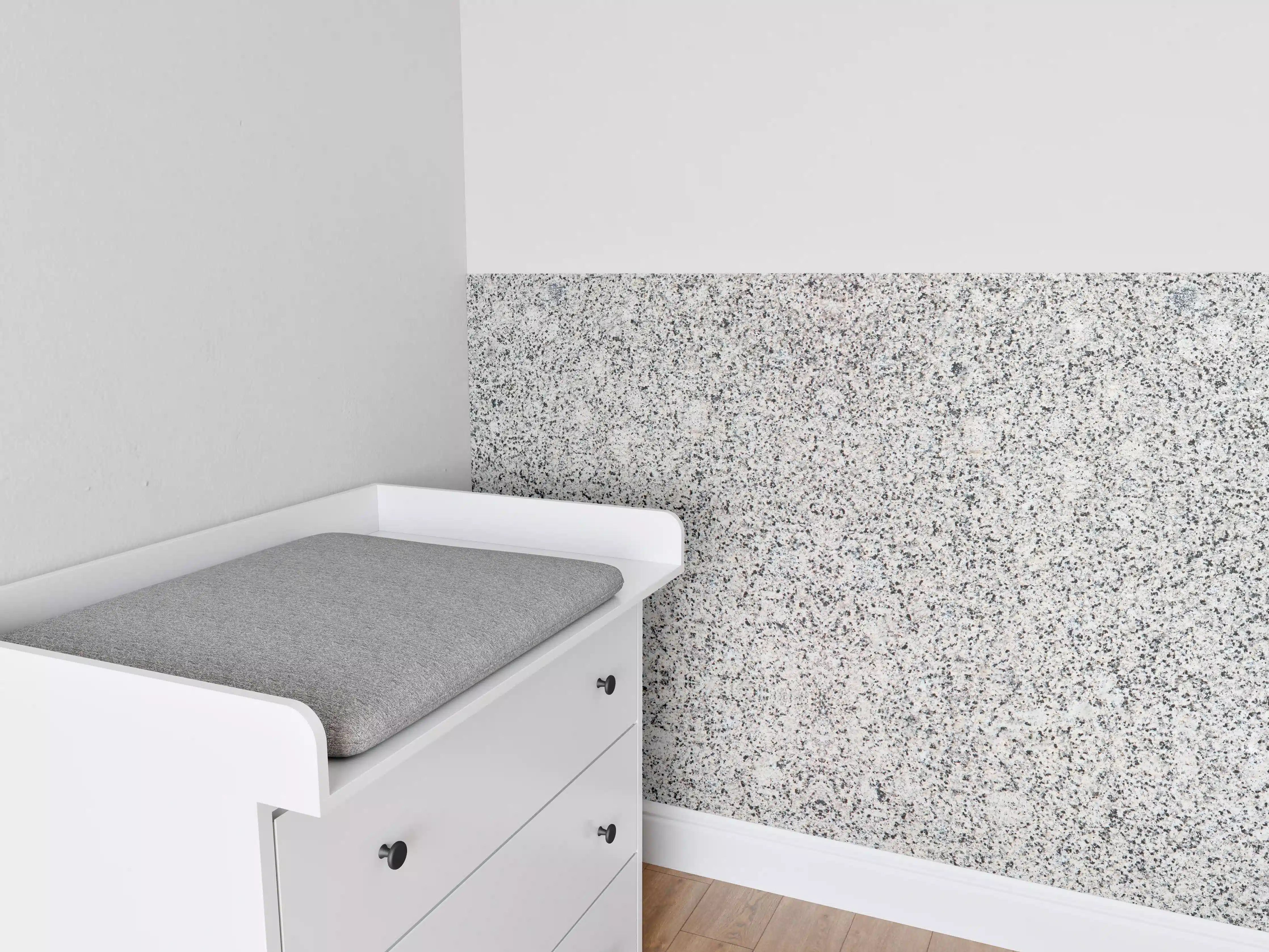 Babyzimmer Wandgestaltung - Grauer Granit