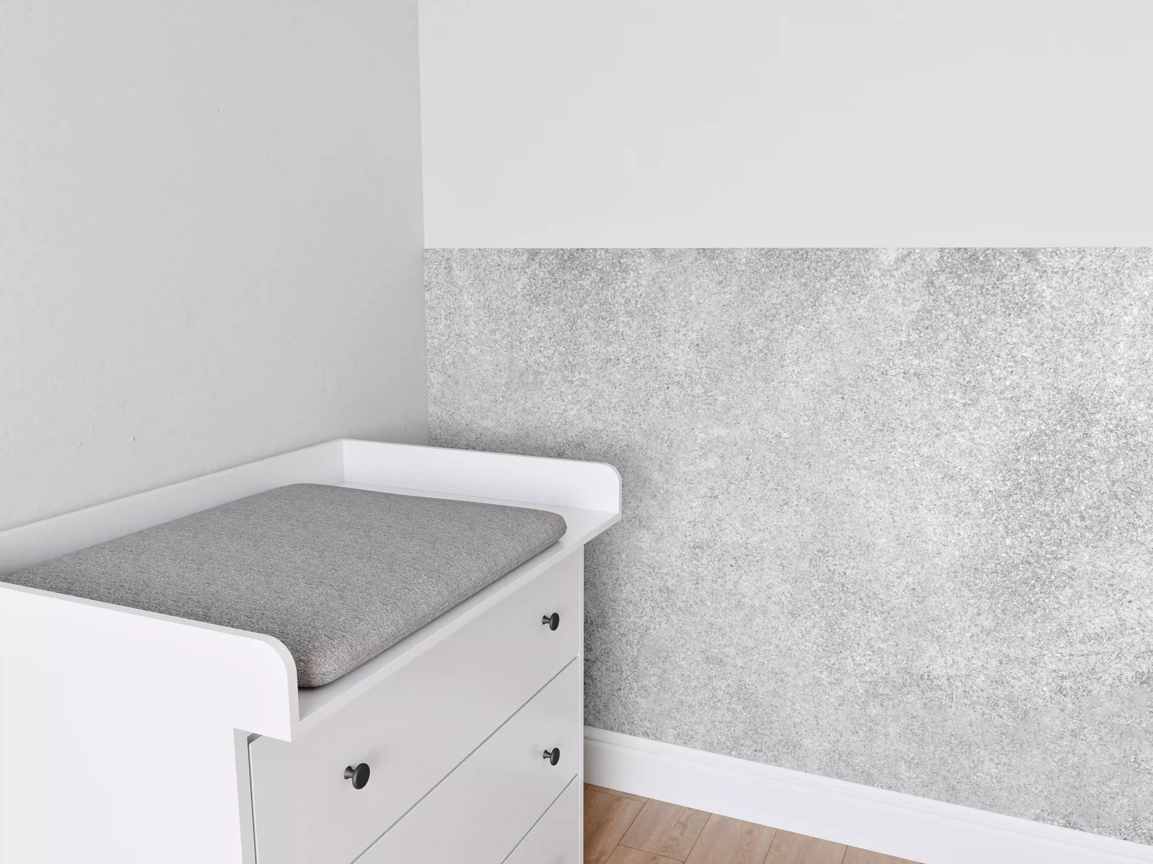 Babyzimmer Wandgestaltung - Grauer Kalkstein