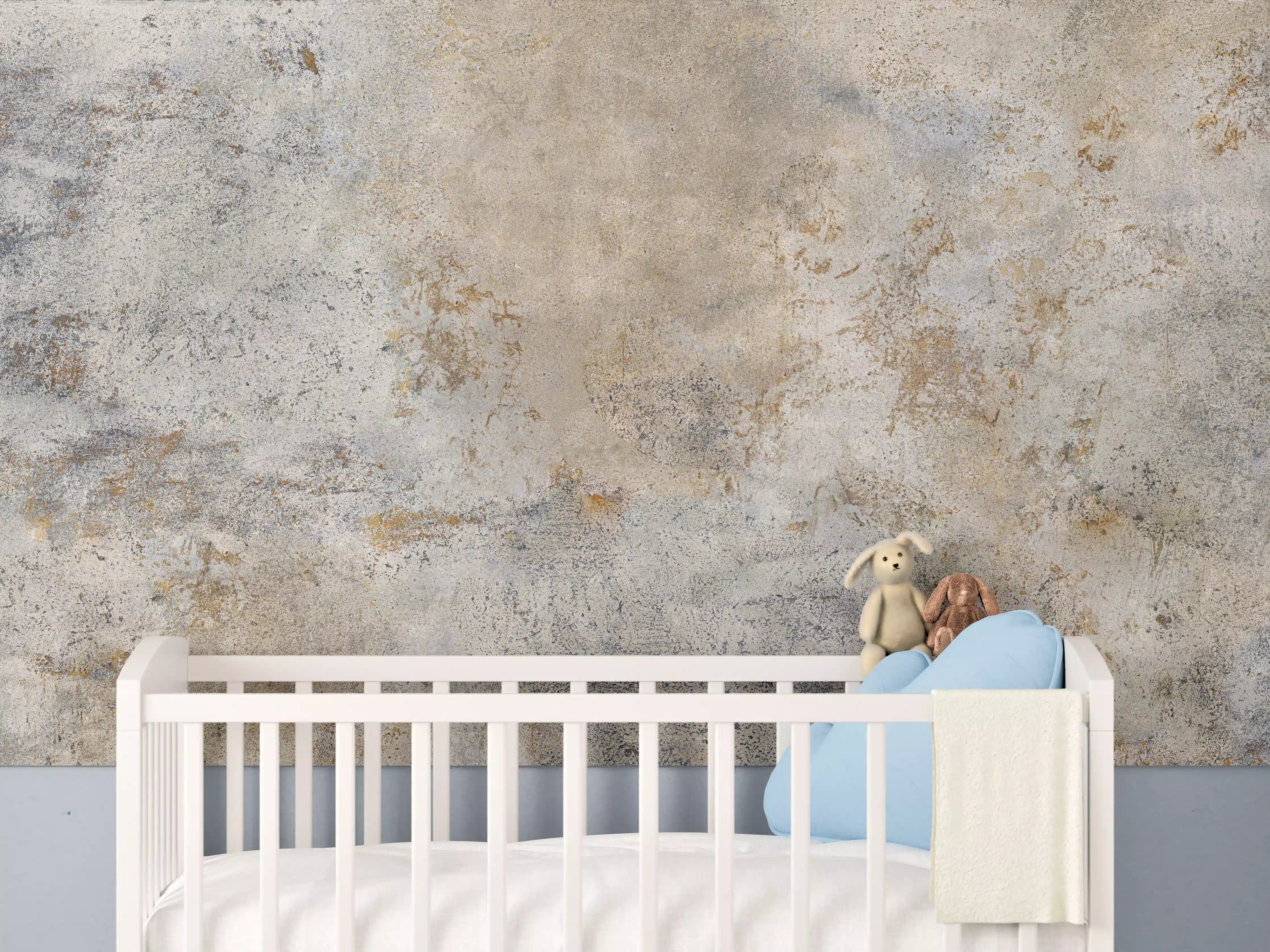 Babyzimmer Wandgestaltung - Grauer Zement Hintergrund