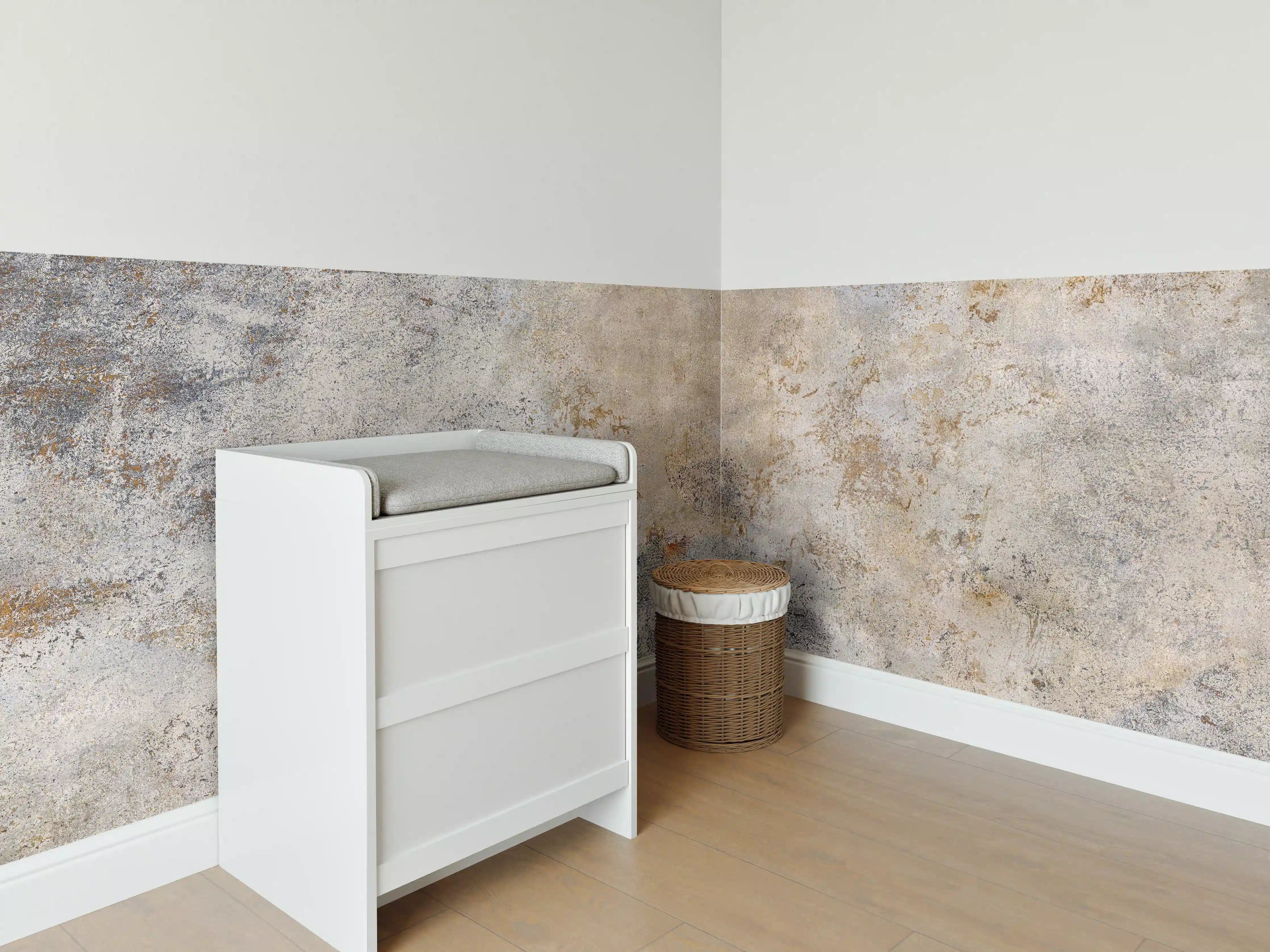 Babyzimmer Wandgestaltung - Grauer Zement Hintergrund