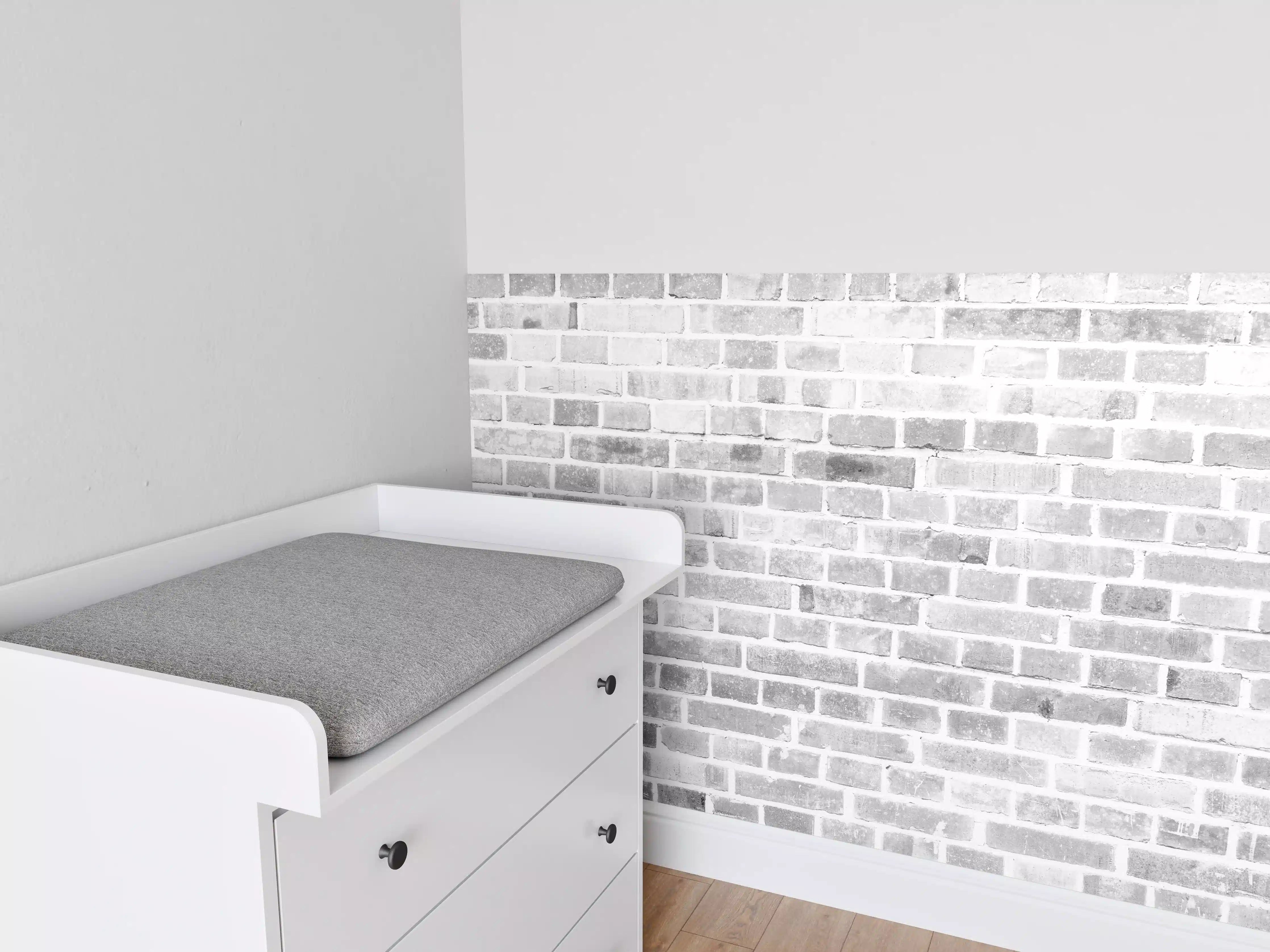 Babyzimmer Wandgestaltung - Grauer Ziegelmauer-Textur