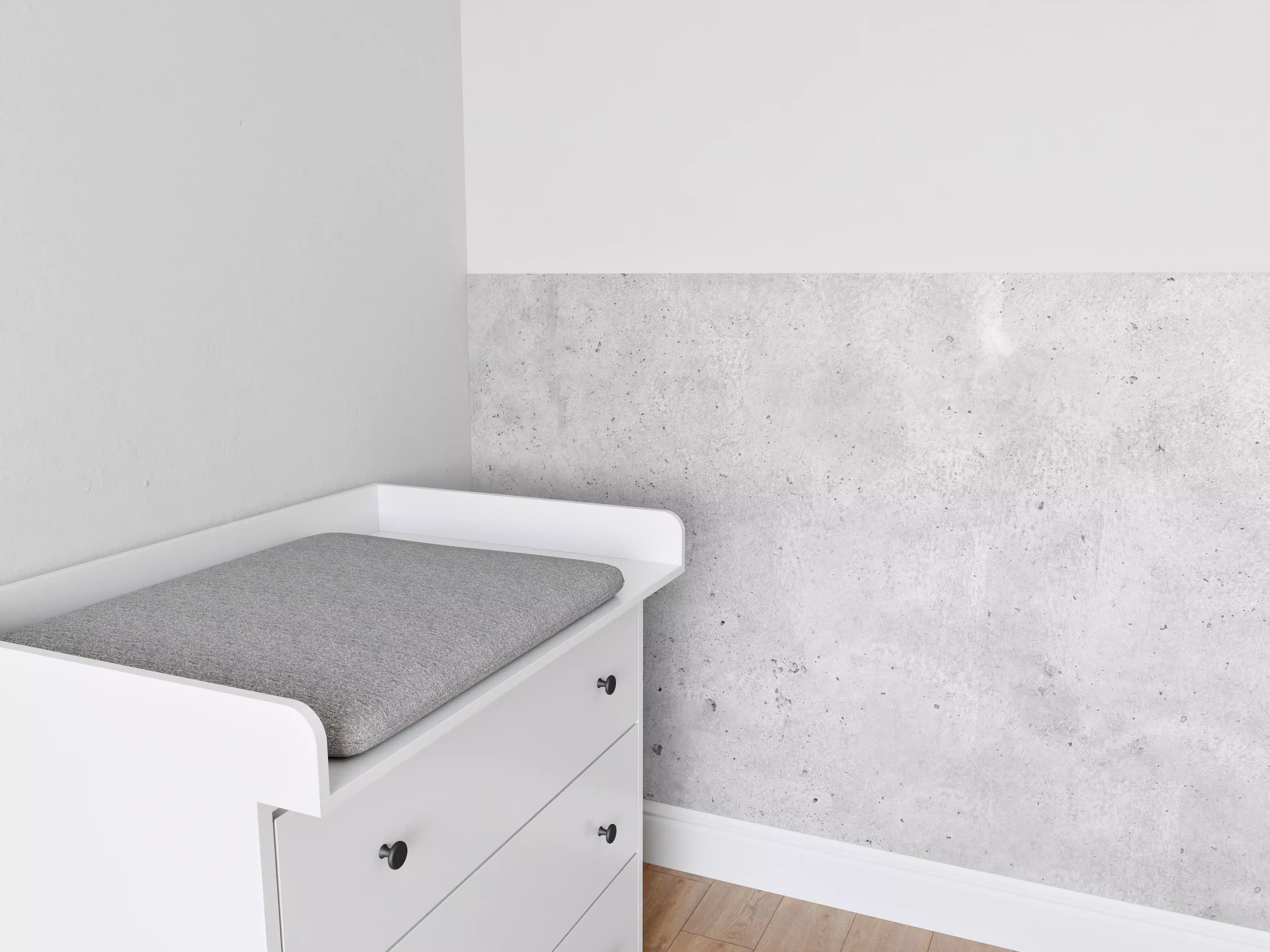 Babyzimmer Wandgestaltung - Grauer rauer Beton