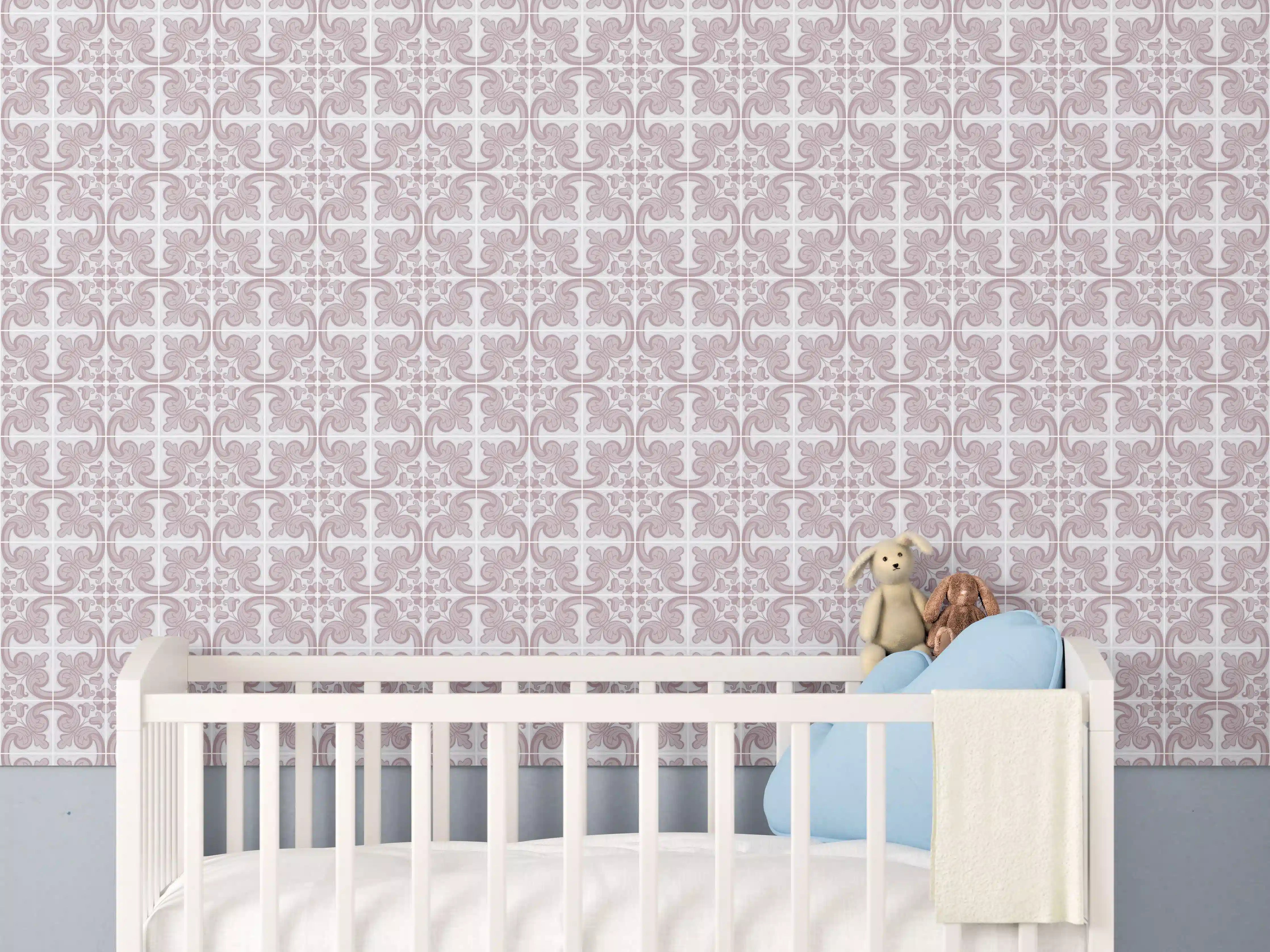 Babyzimmer Wandgestaltung - Graues Nahtloses Designer-Muster