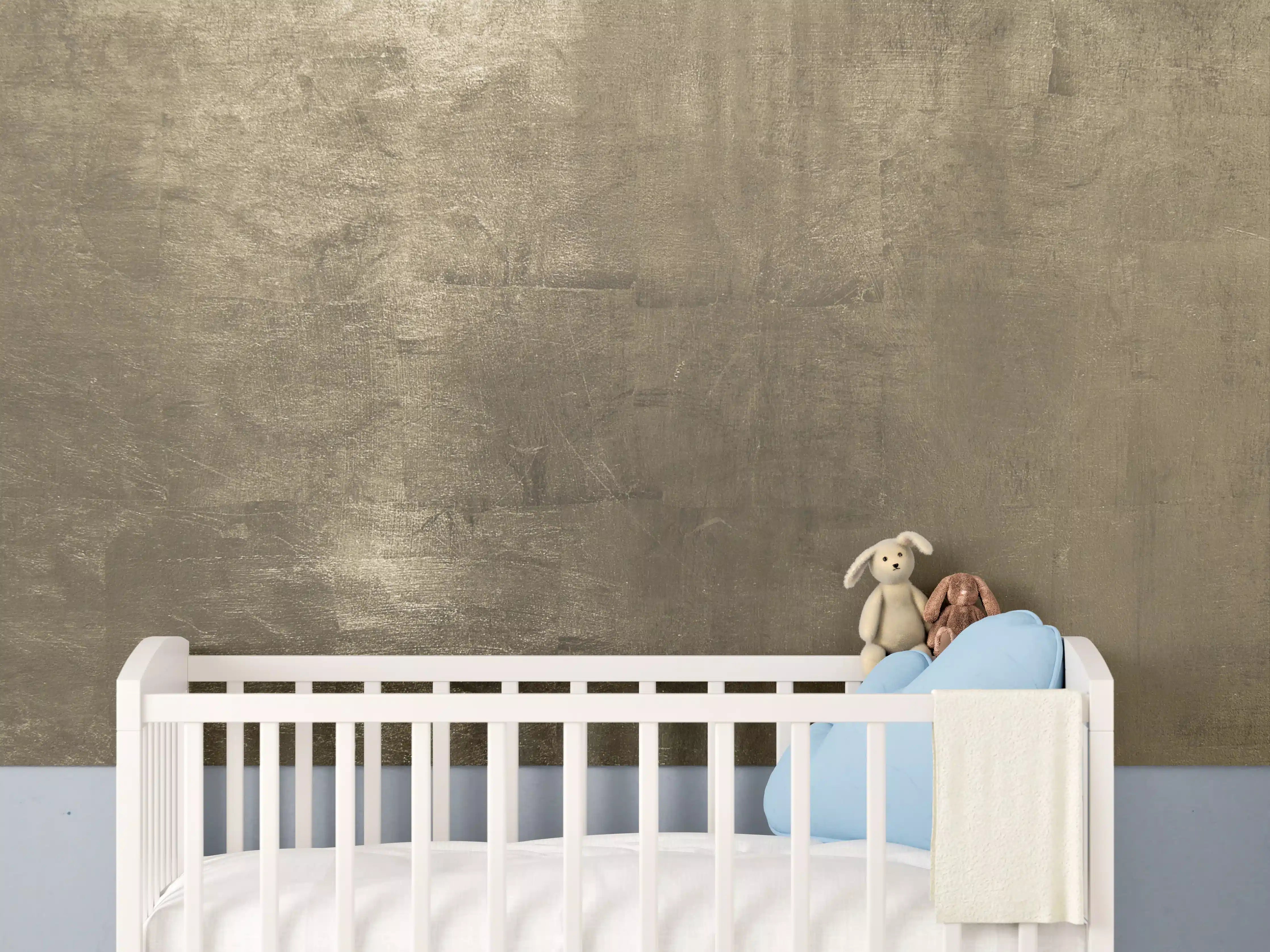 Babyzimmer Wandgestaltung - Graues Weiß: Beton-Ästhetik