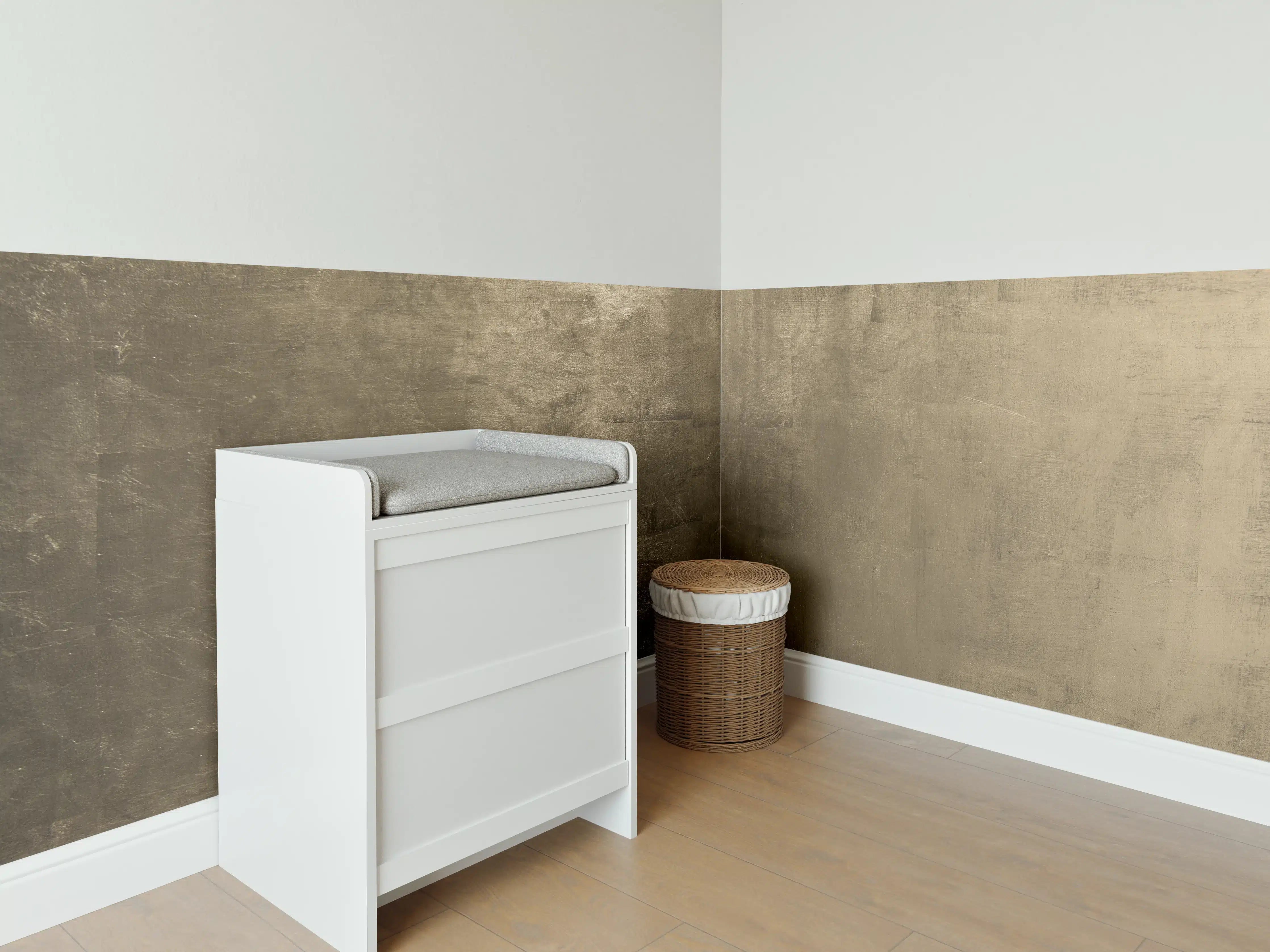 Babyzimmer Wandgestaltung - Graues Weiß: Beton-Ästhetik