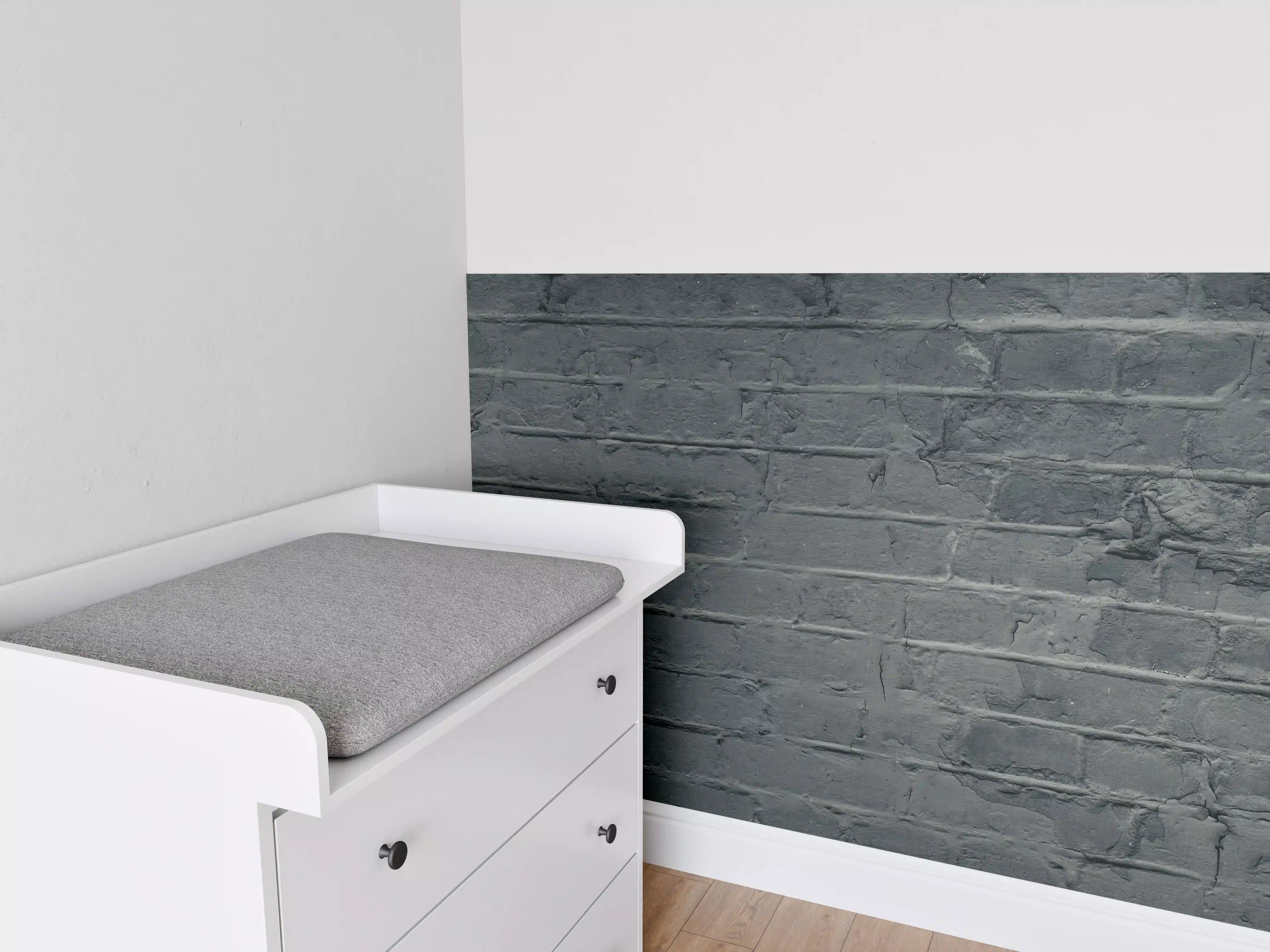 Babyzimmer Wandgestaltung - Graues ausgefallenes Mauerwerk