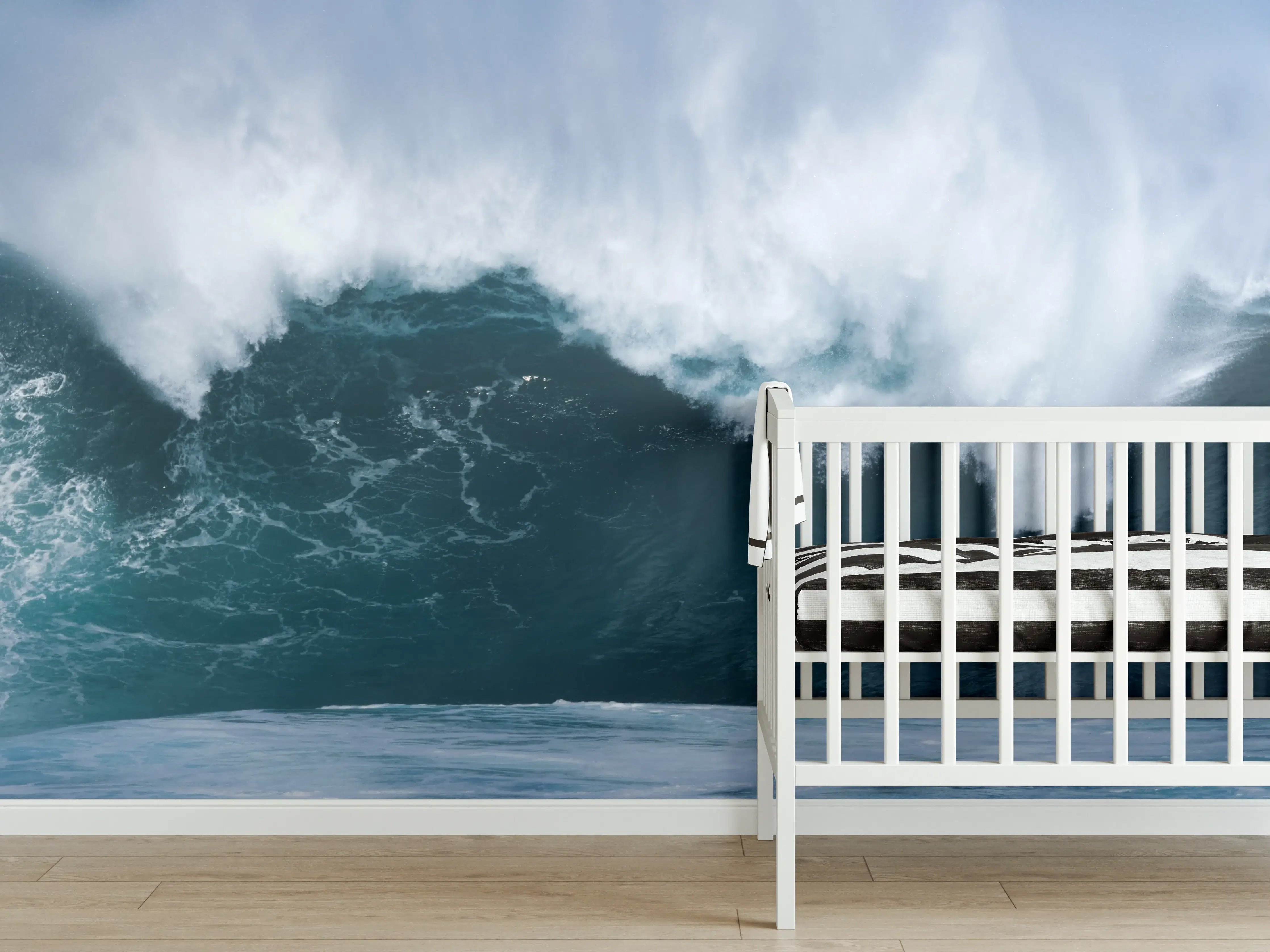 Babyzimmer Wandgestaltung - Große Welle im Ozean