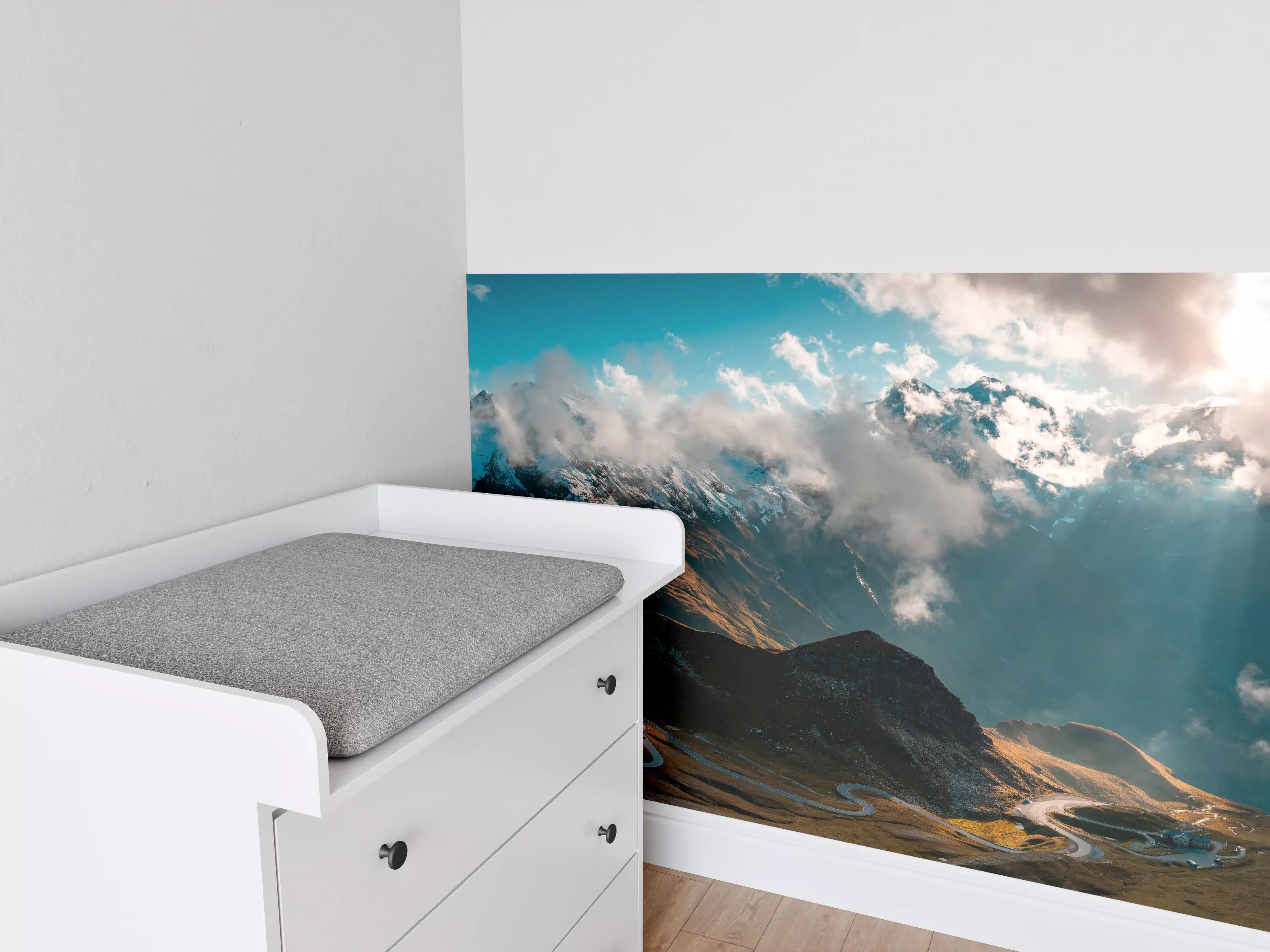 Babyzimmer Wandgestaltung - Großglockner Alpenstraße in Österreich