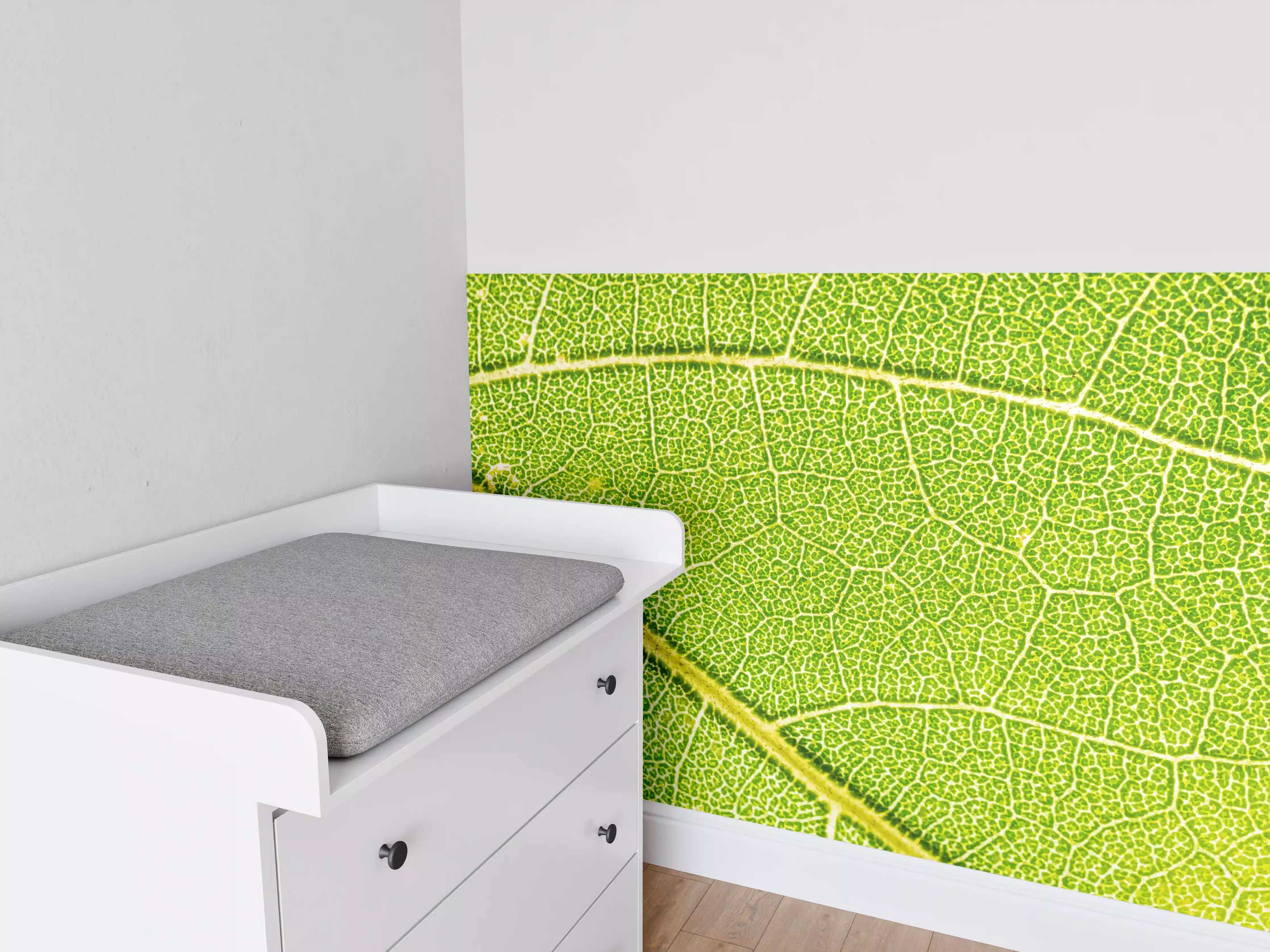 Babyzimmer Wandgestaltung - Grüne Blatt Makro Textur