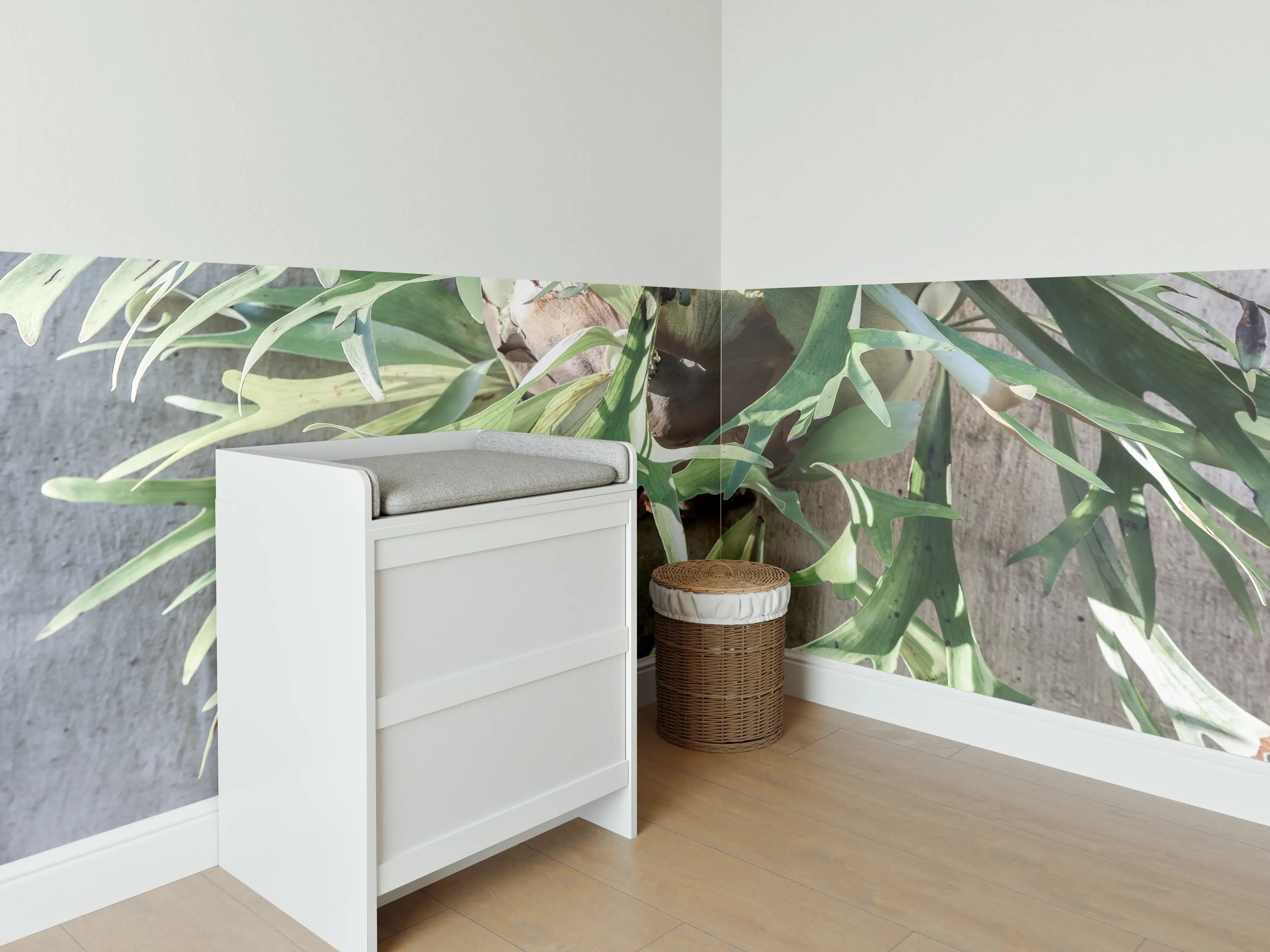 Babyzimmer Wandgestaltung - Grüne Takbok Pflanzenstillleben