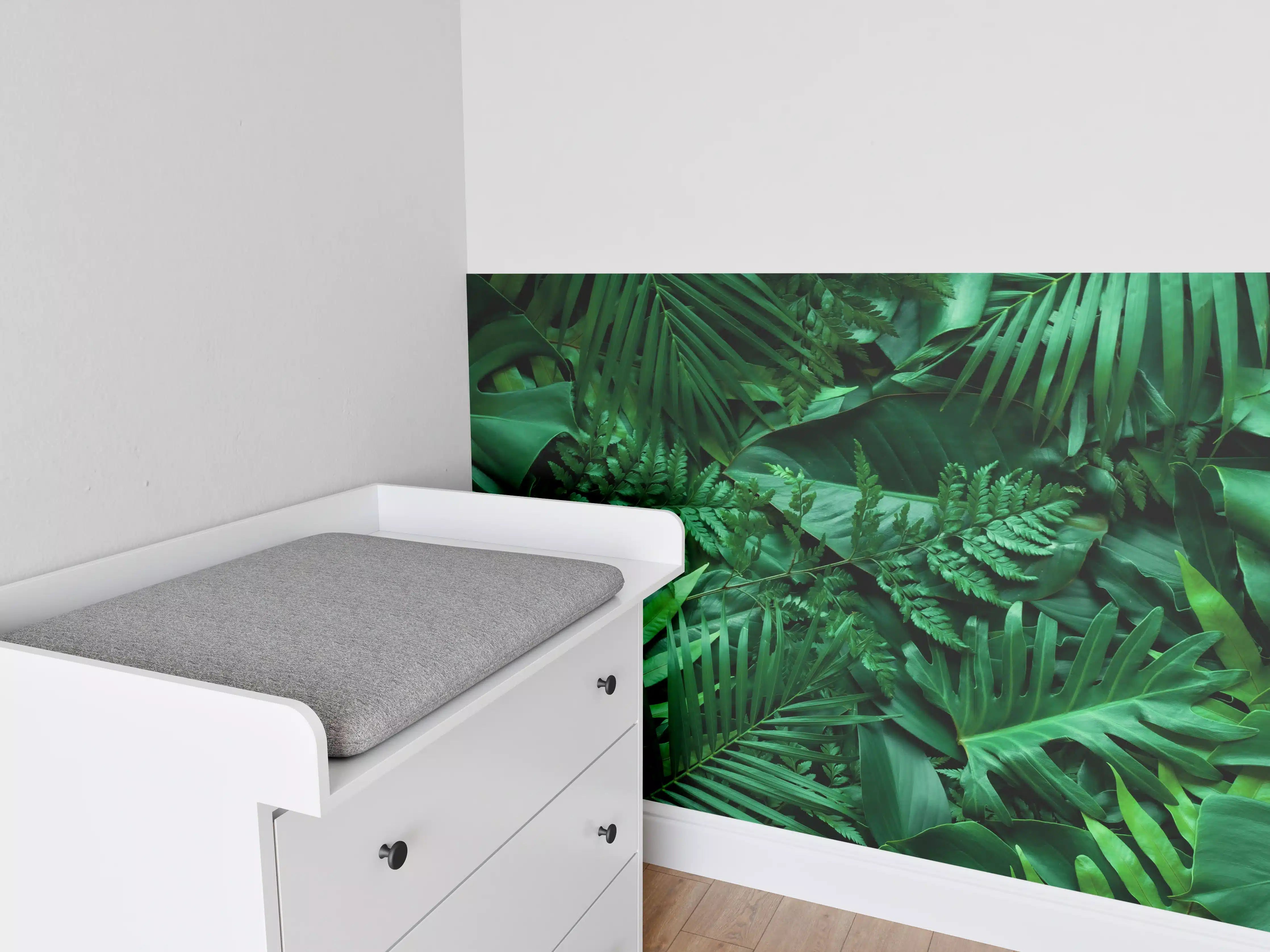 Babyzimmer Wandgestaltung - Grüne tropische Natur