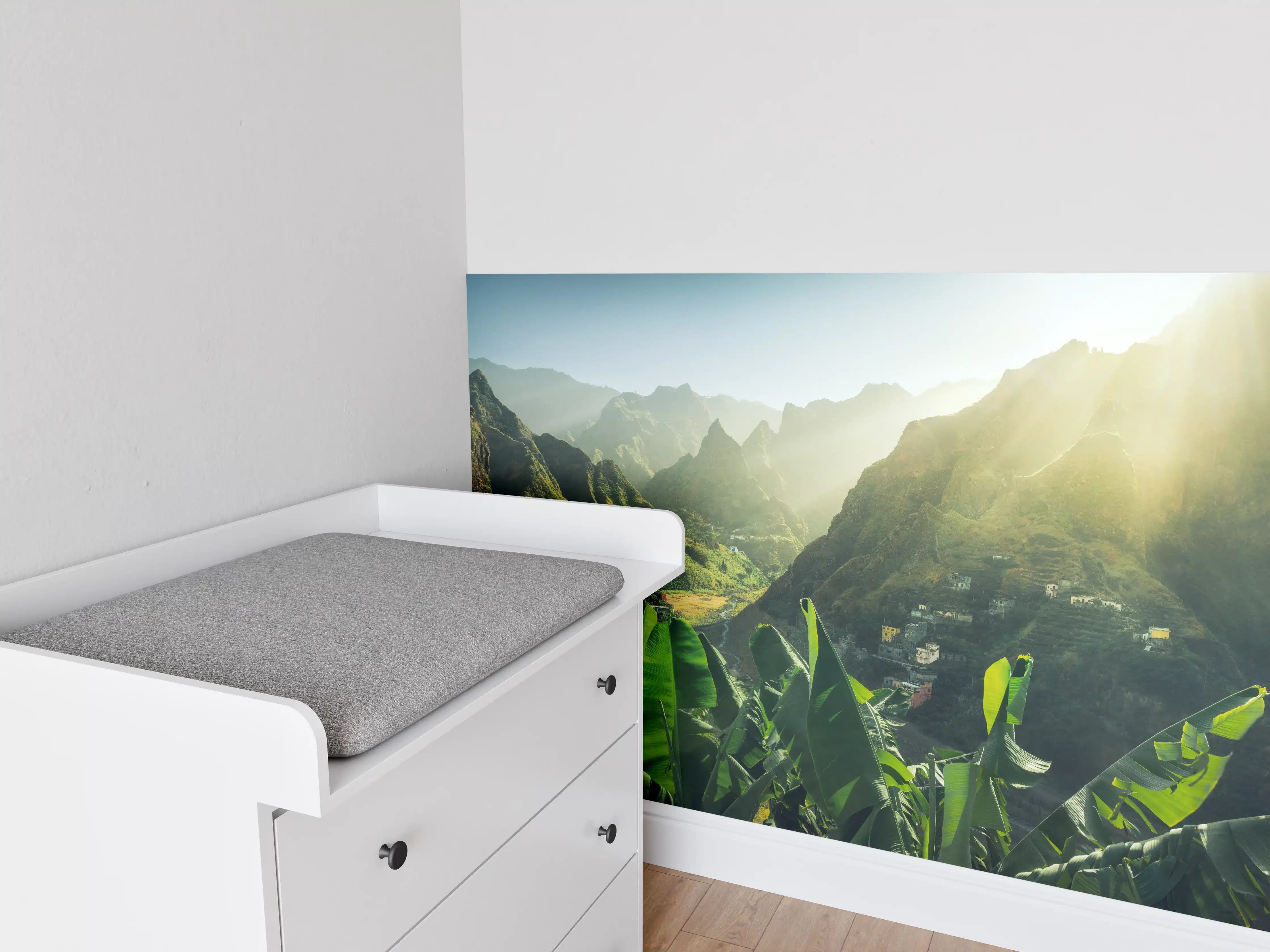 Babyzimmer Wandgestaltung - Grünes Kapverdisches Tal